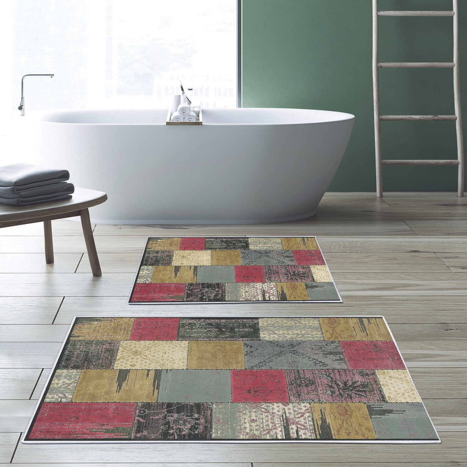 L'essentiel Maison Сет од 2 килими за бања Шарени