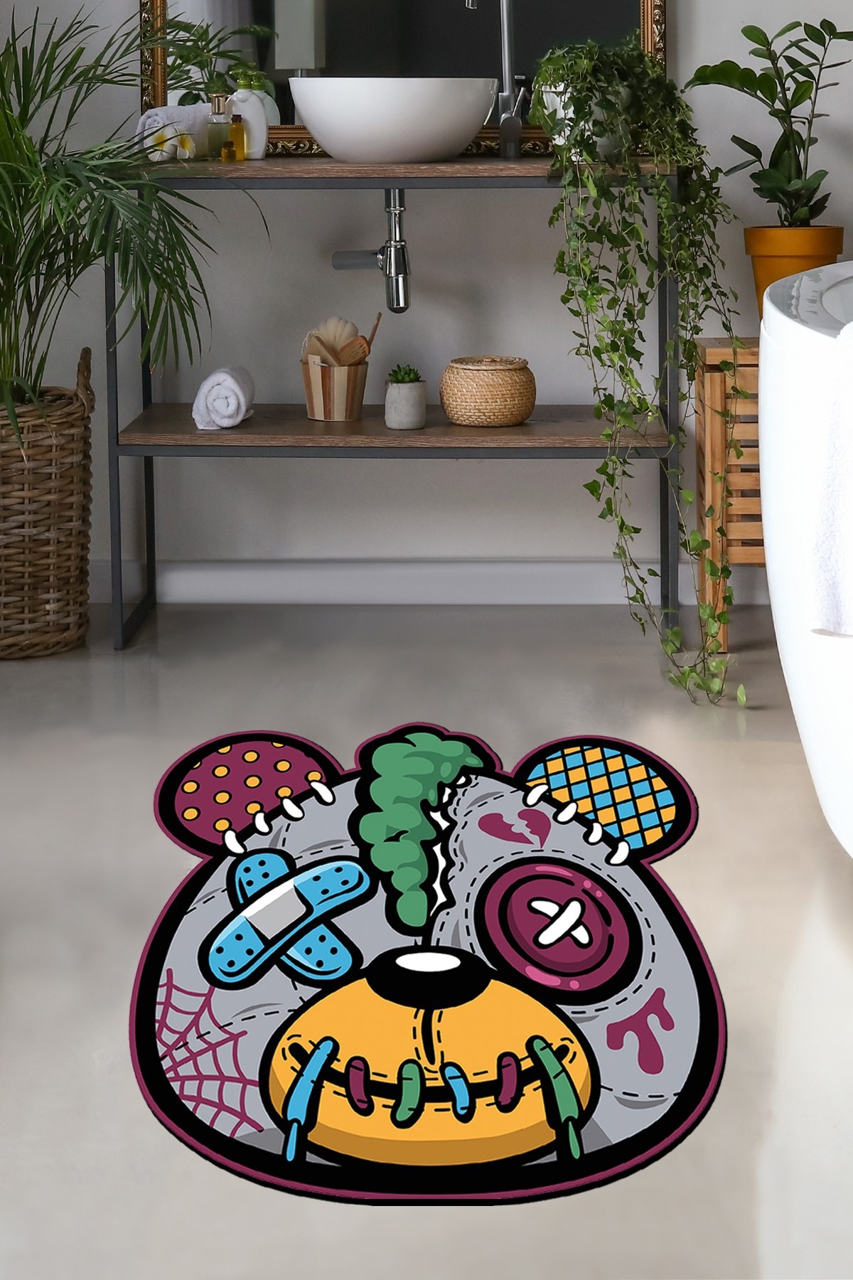 L'essentiel Maison тепих за бања 140cm Шарена