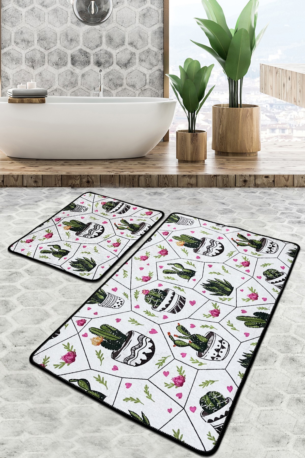 L'essentiel Maison Сет од 2 килими за бања Шарени