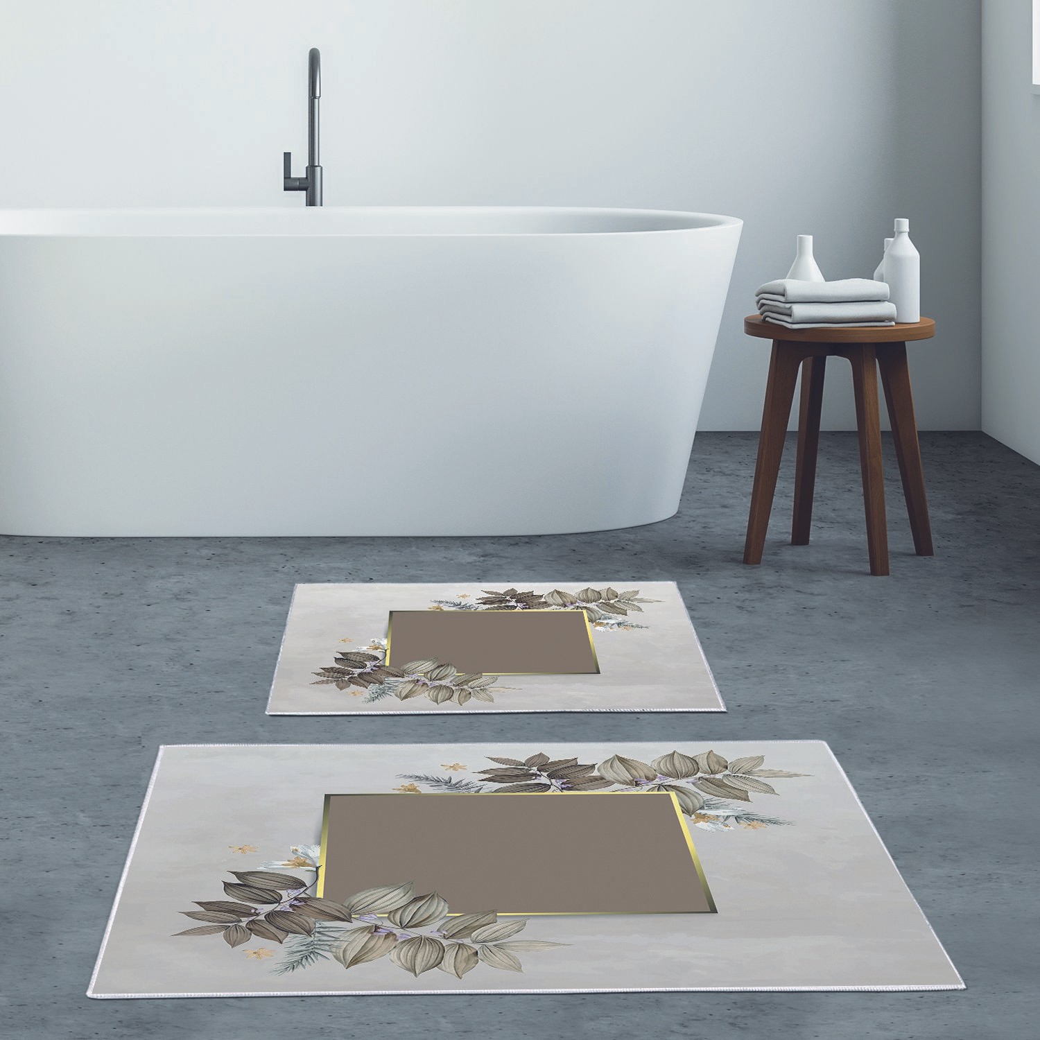 L'essentiel Maison Сет од 2 килими за бања Шарени