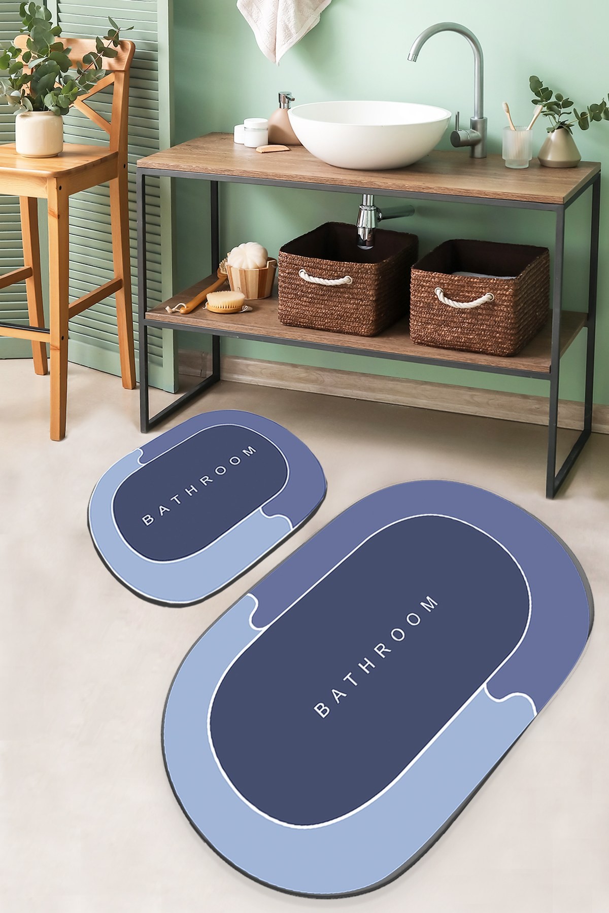 L'essentiel Maison Сет од 2 килими за бања Шарени