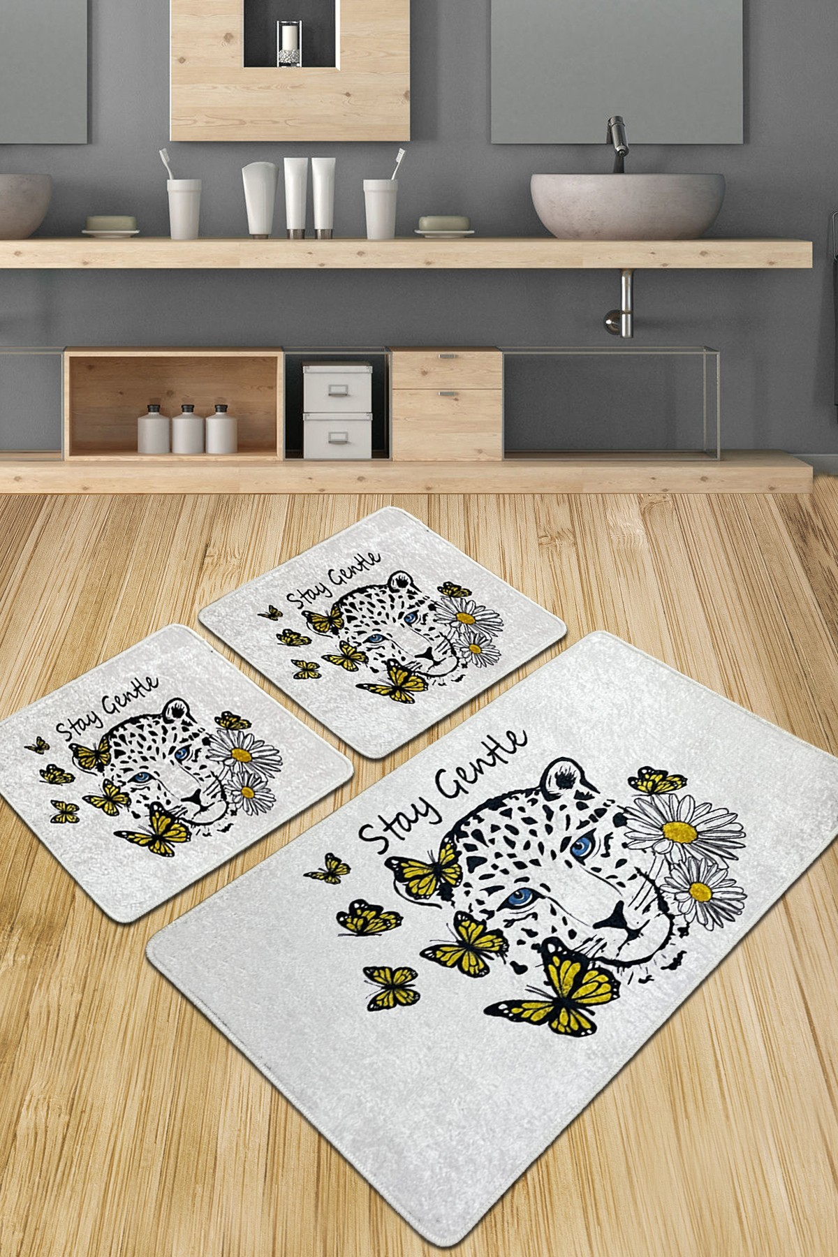 L'essentiel Maison Сет од 3 килими за бања Шарени