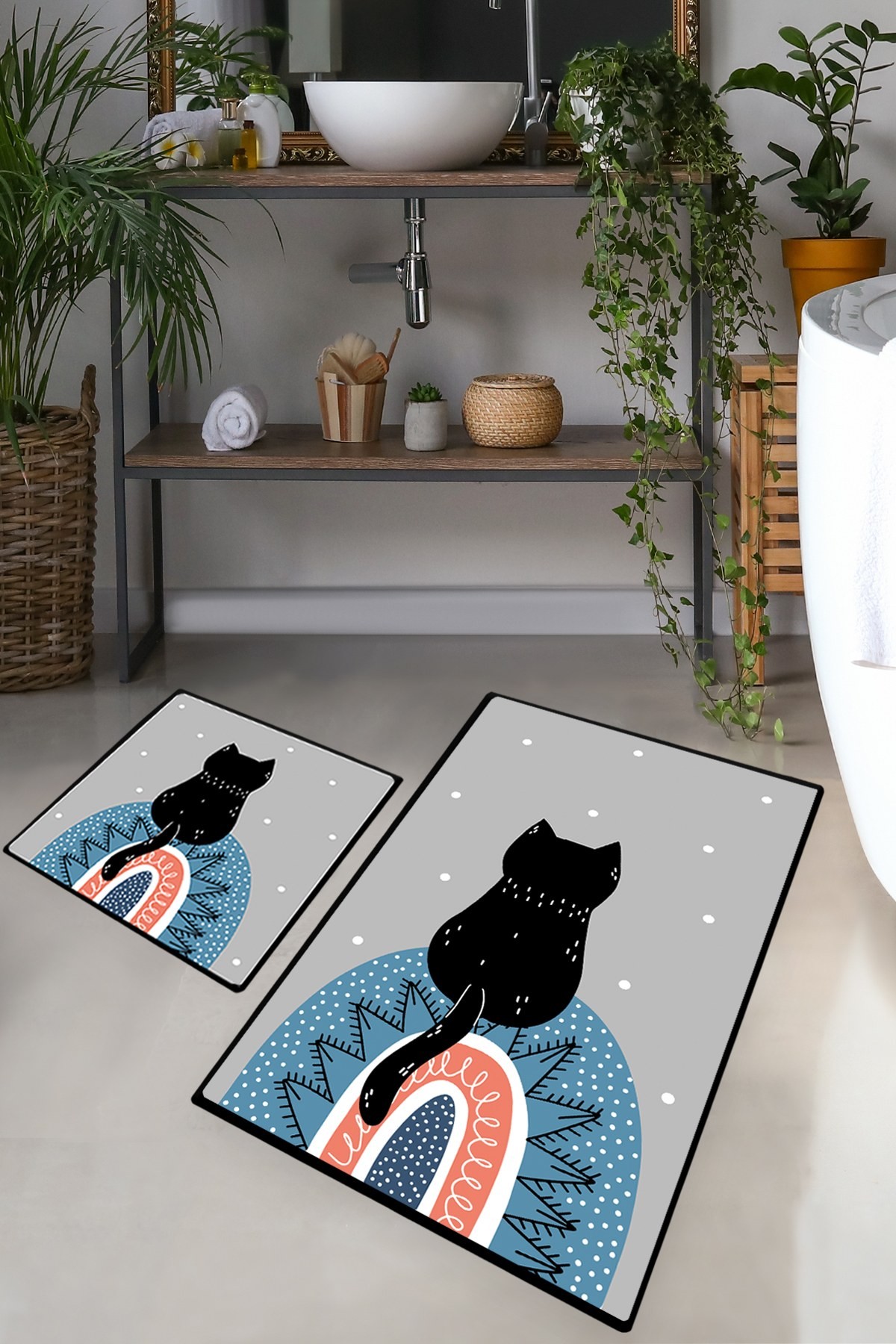 L'essentiel Maison Сет од 2 килими за бања Шарени