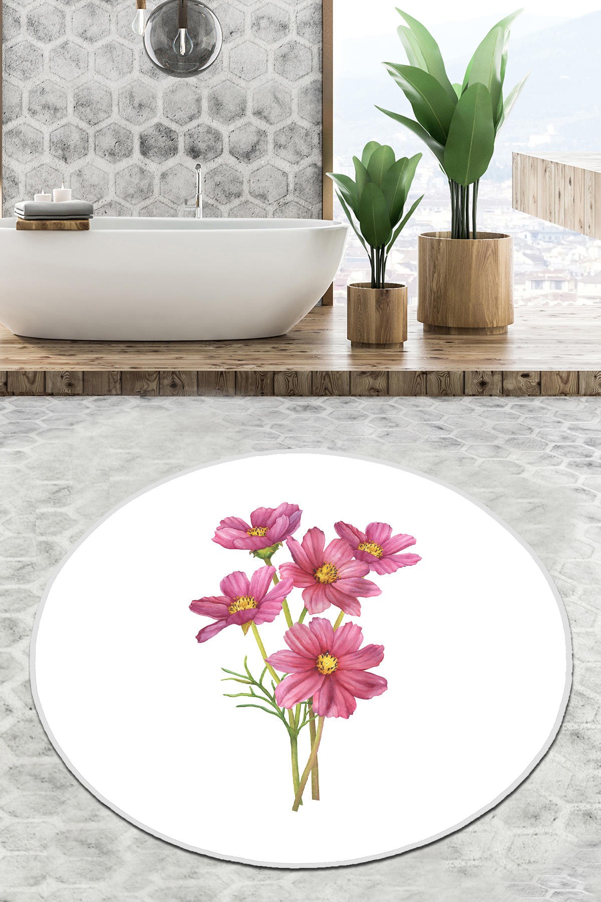 Простирка за бања L'essentiel Maison 160cm Бела