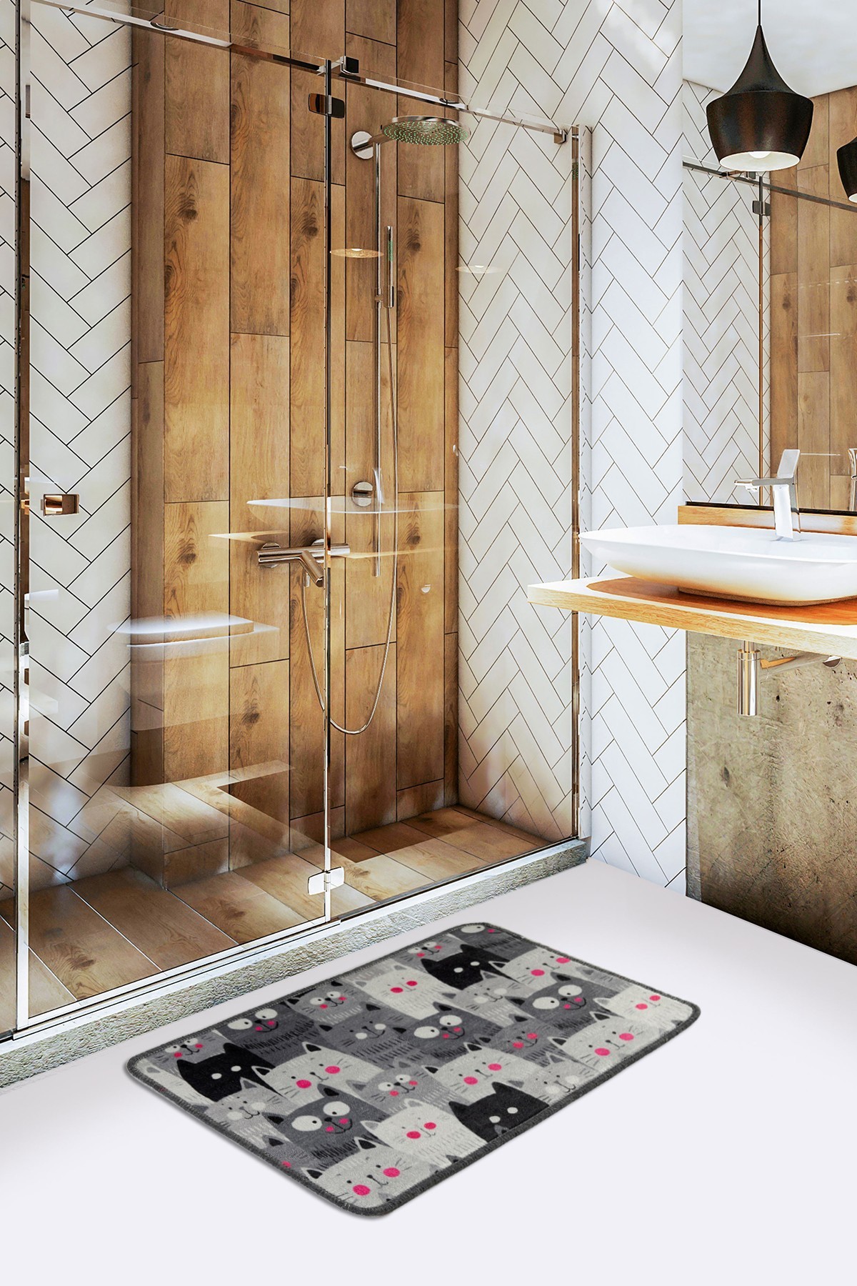 L'essentiel Maison тепих за бања 40x60cm Шарена