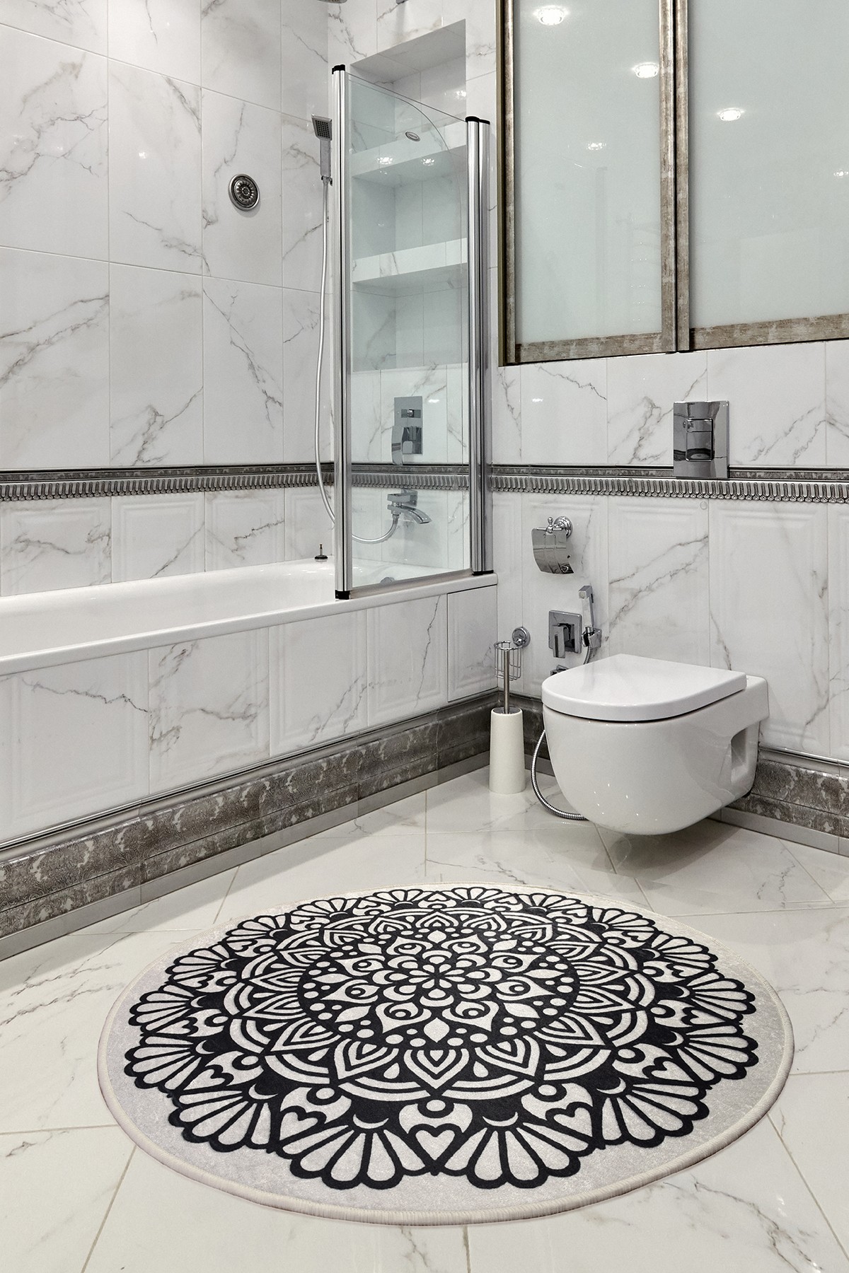 L'essentiel Maison тепих за бања 140cm Шарена