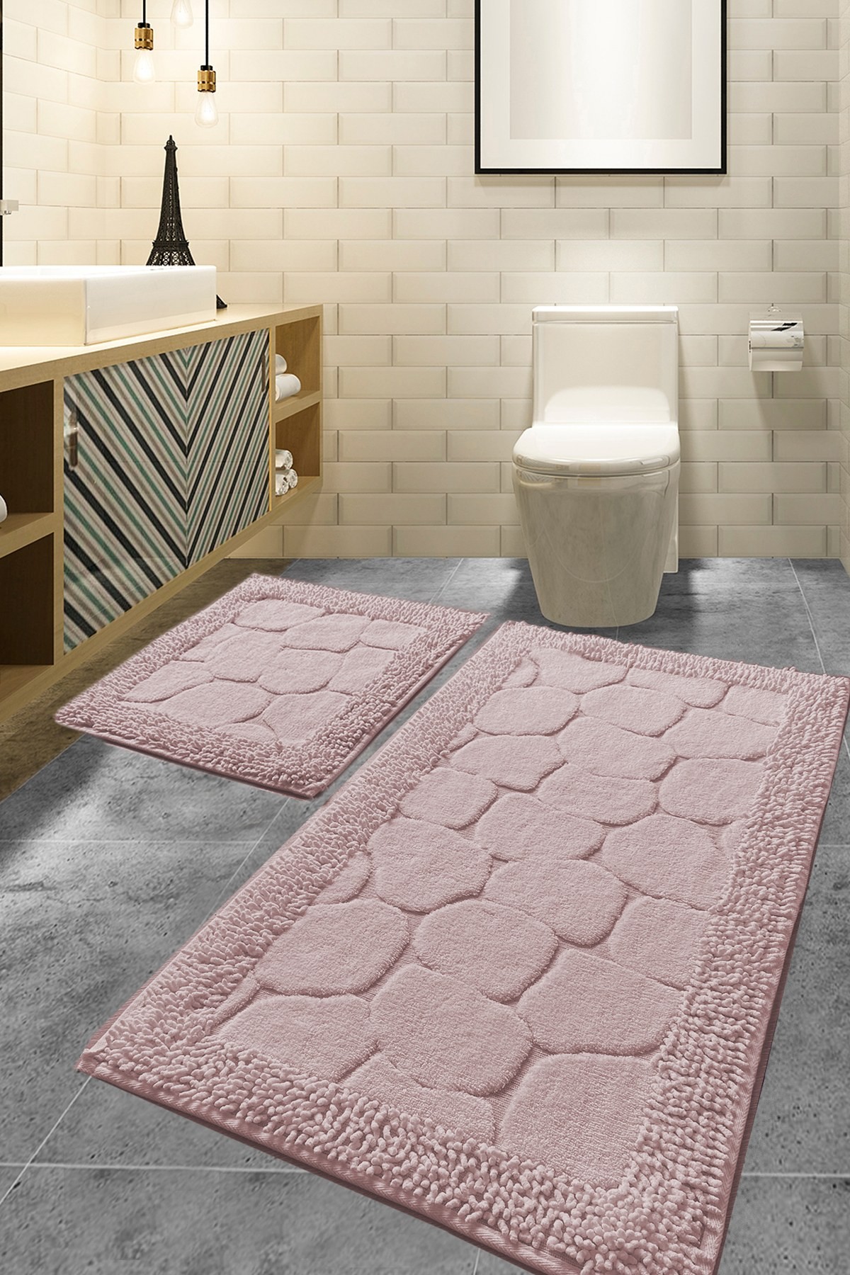 L'essentiel Maison Сет од 2 килими за бања Шарени