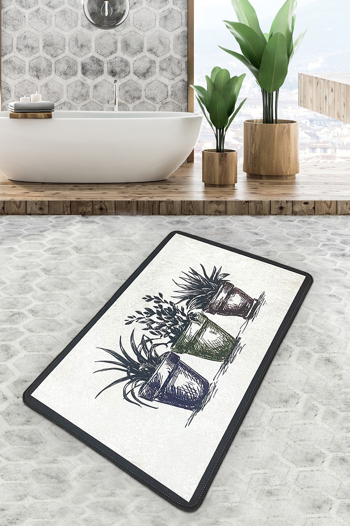 Простирка за бања L'essentiel Maison 70x120cm Шарена