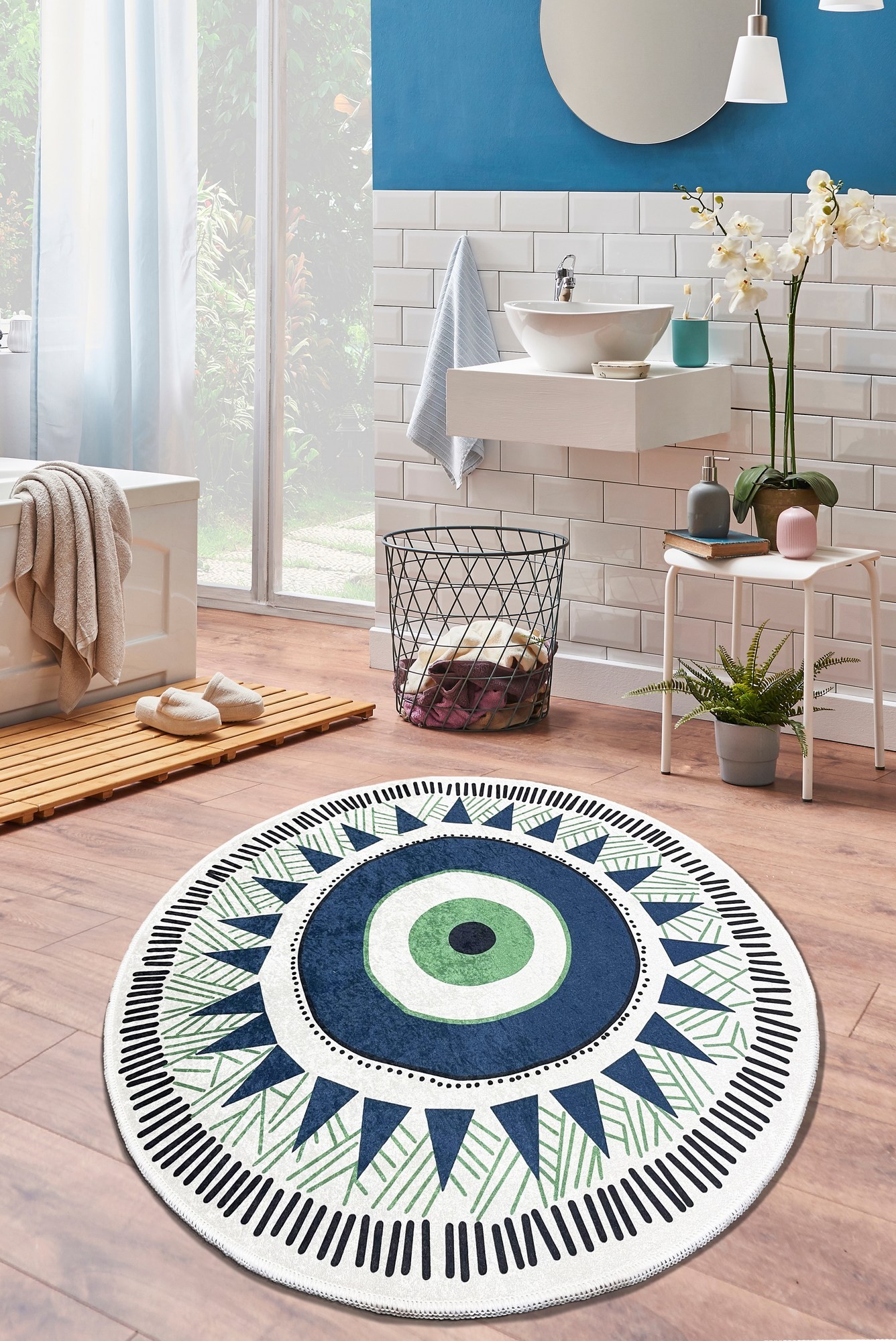 L'essentiel Maison тепих за бања 140cm Шарена