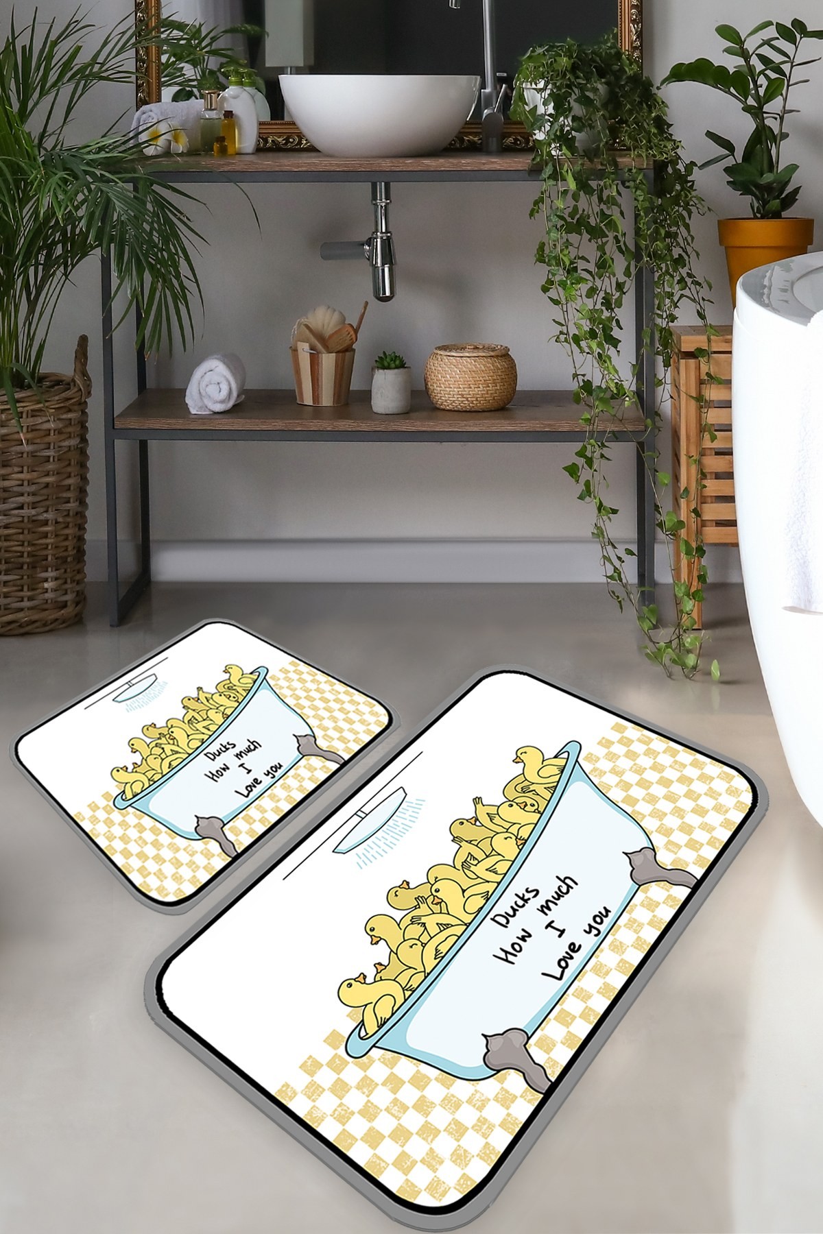 L'essentiel Maison Сет од 2 килими за бања Шарени