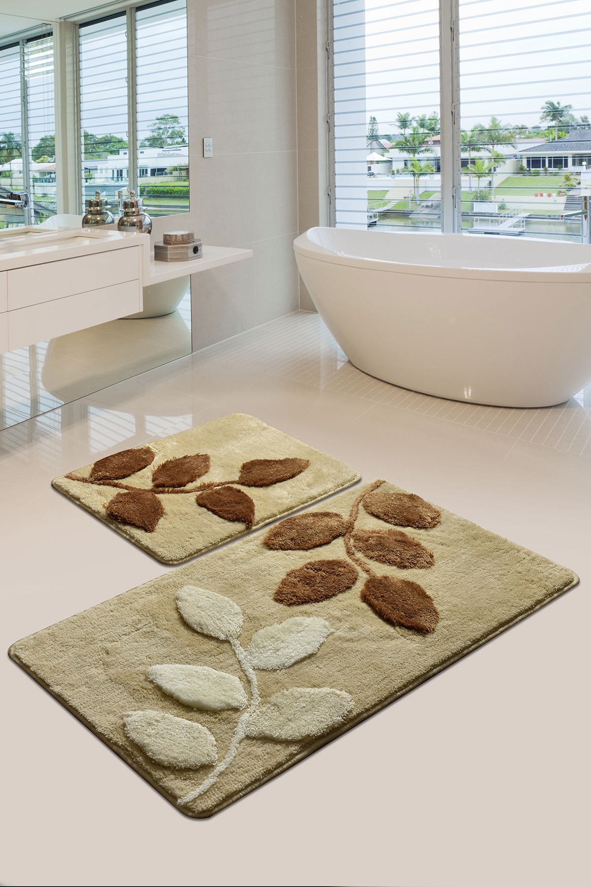 L'essentiel Maison Сет од 2 килими за бања Шарени