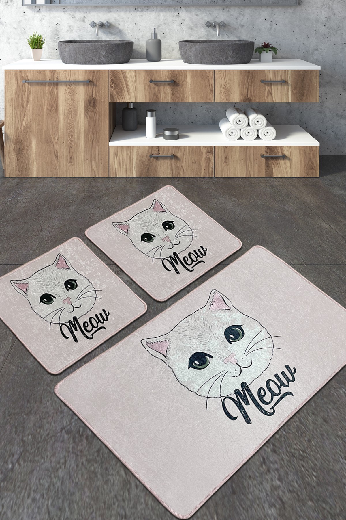 L'essentiel Maison Сет од 3 килими за бања Шарени