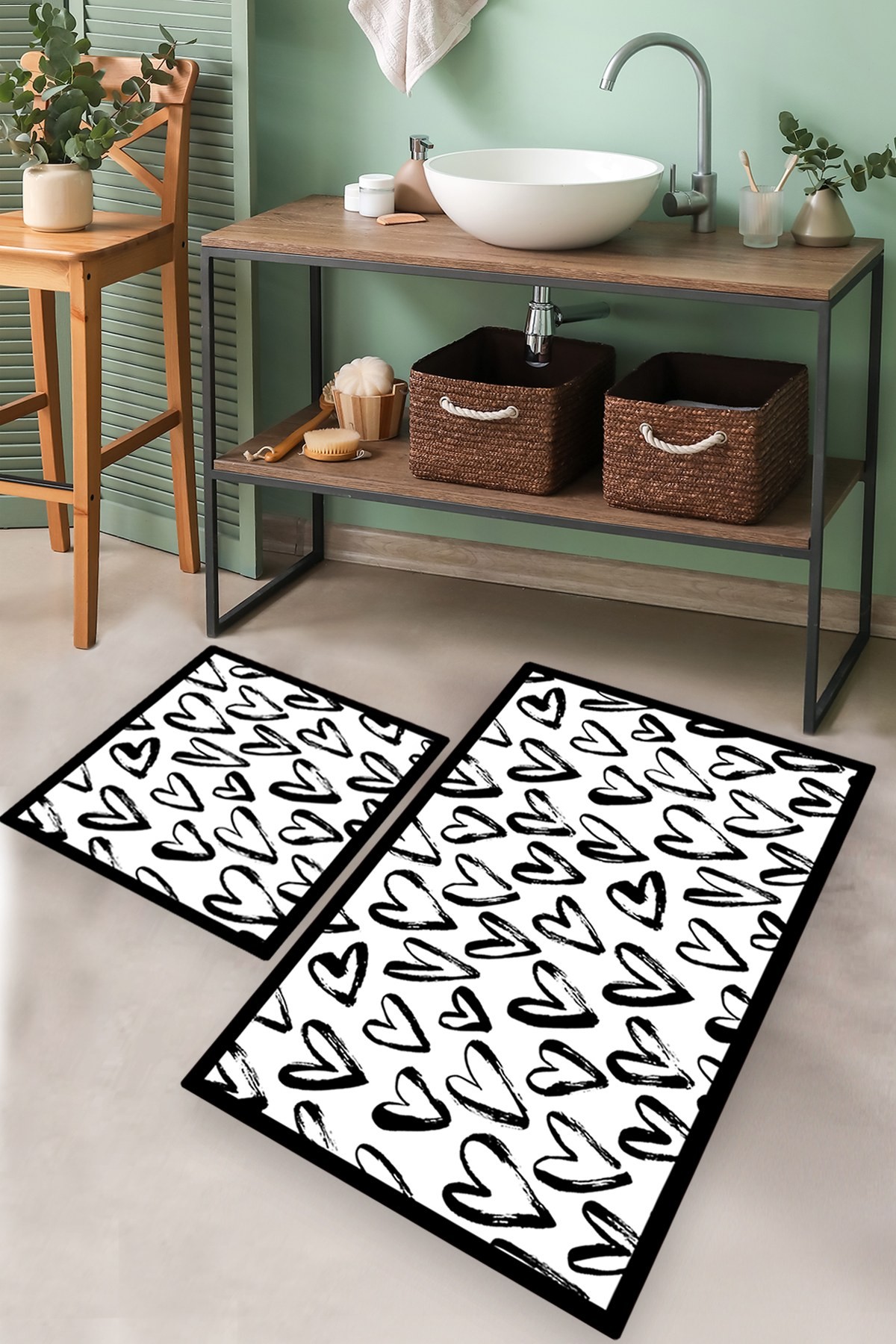 L'essentiel Maison Сет од 2 килими за бања Шарени