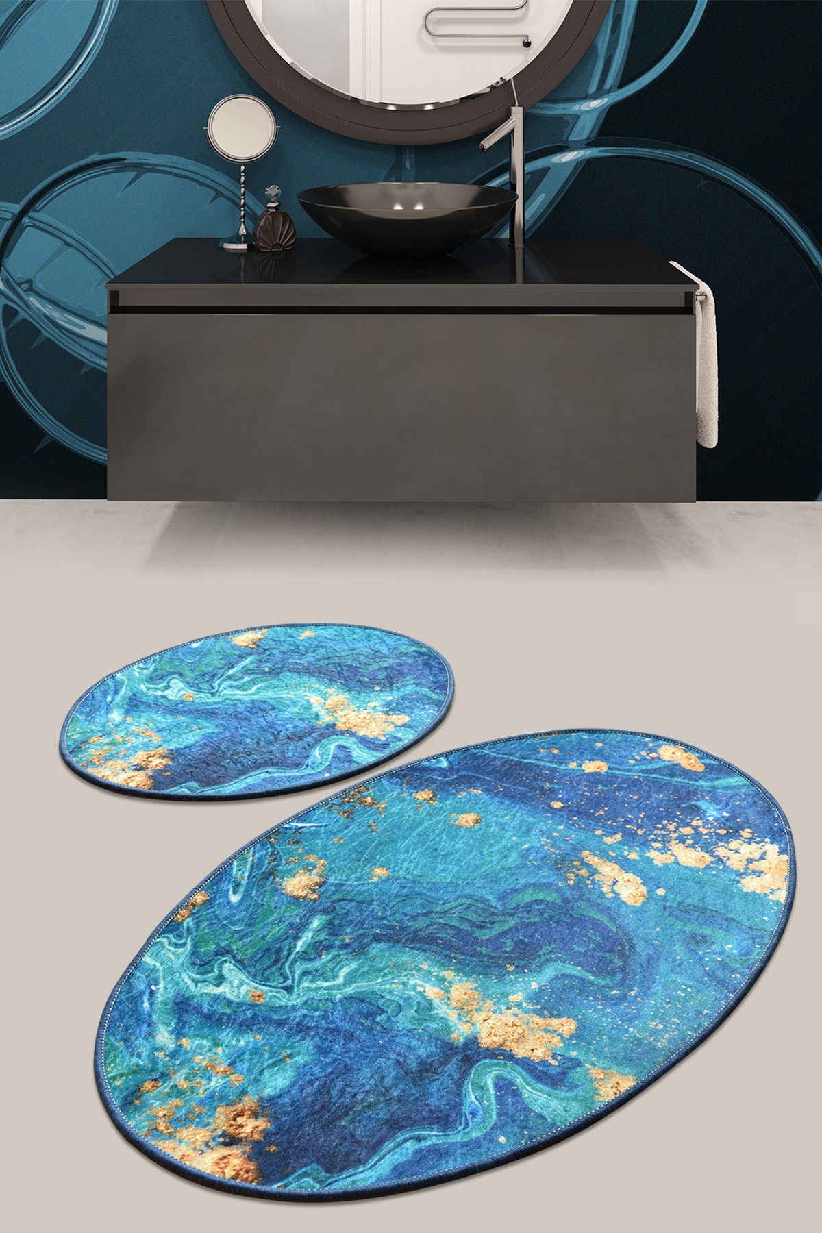 L'essentiel Maison Сет од 2 килими за бања Шарени