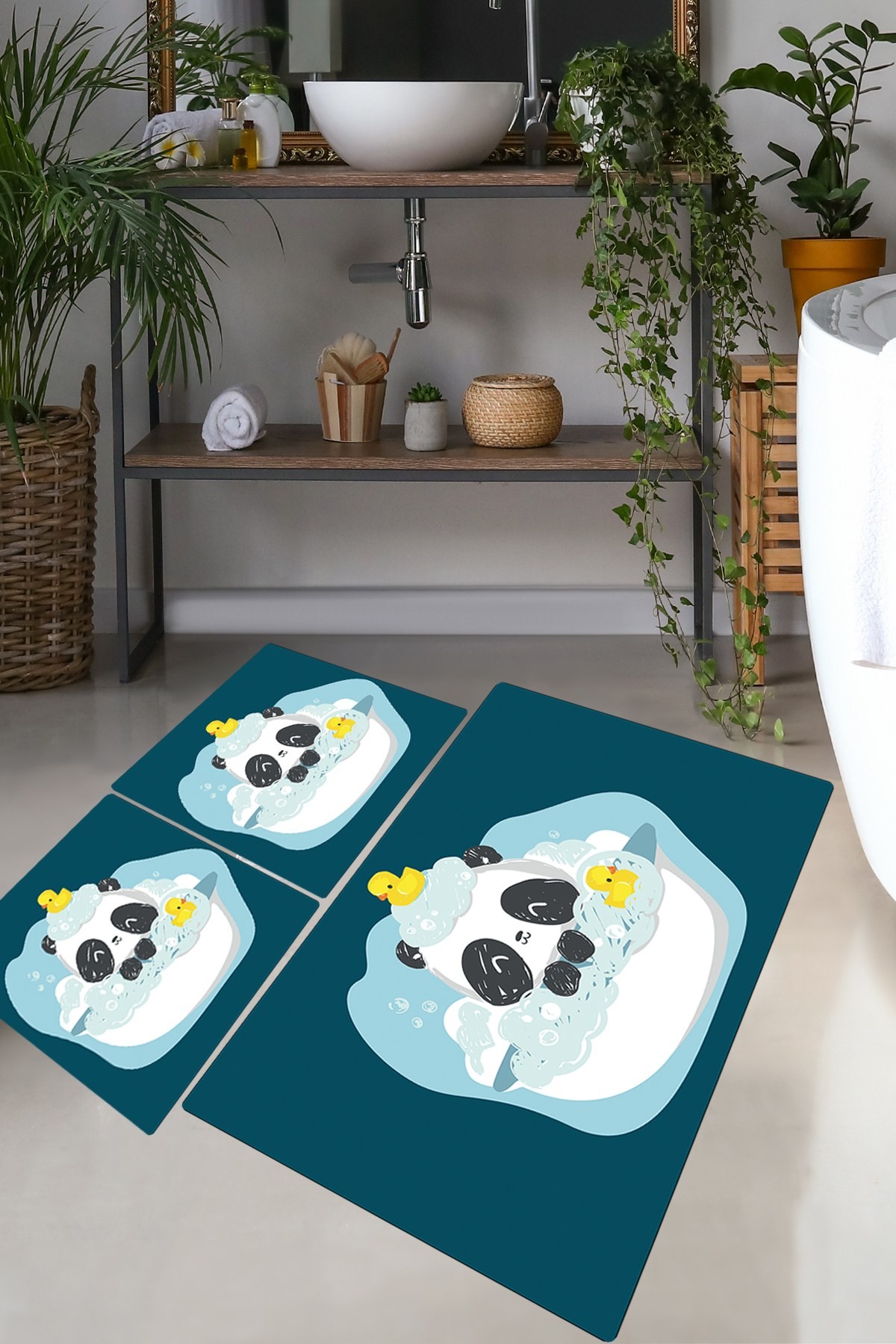 L'essentiel Maison Сет од 3 килими за бања Шарени