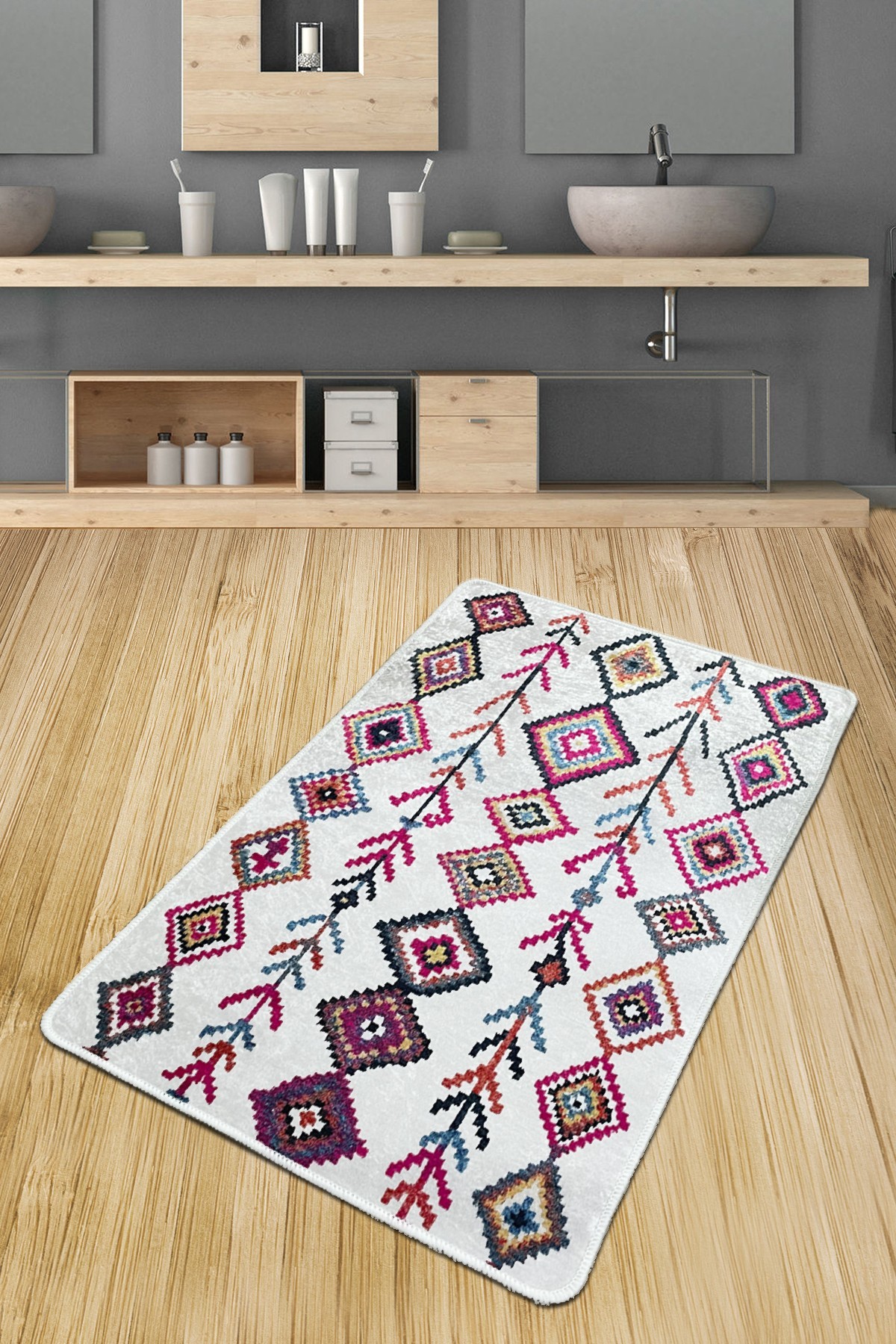 L'essentiel Maison тепих за бања 80x100cm Шарена