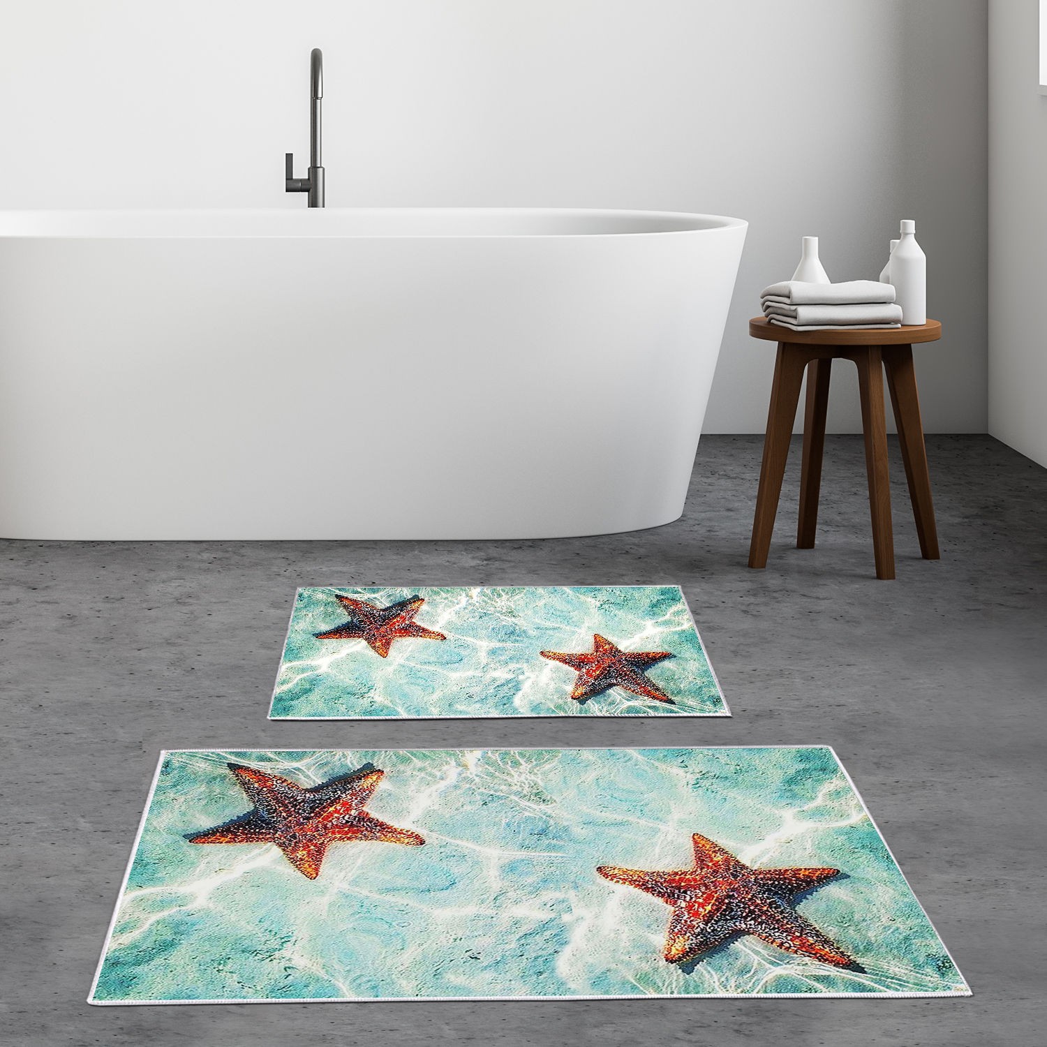 L'essentiel Maison Сет од 2 килими за бања Шарени