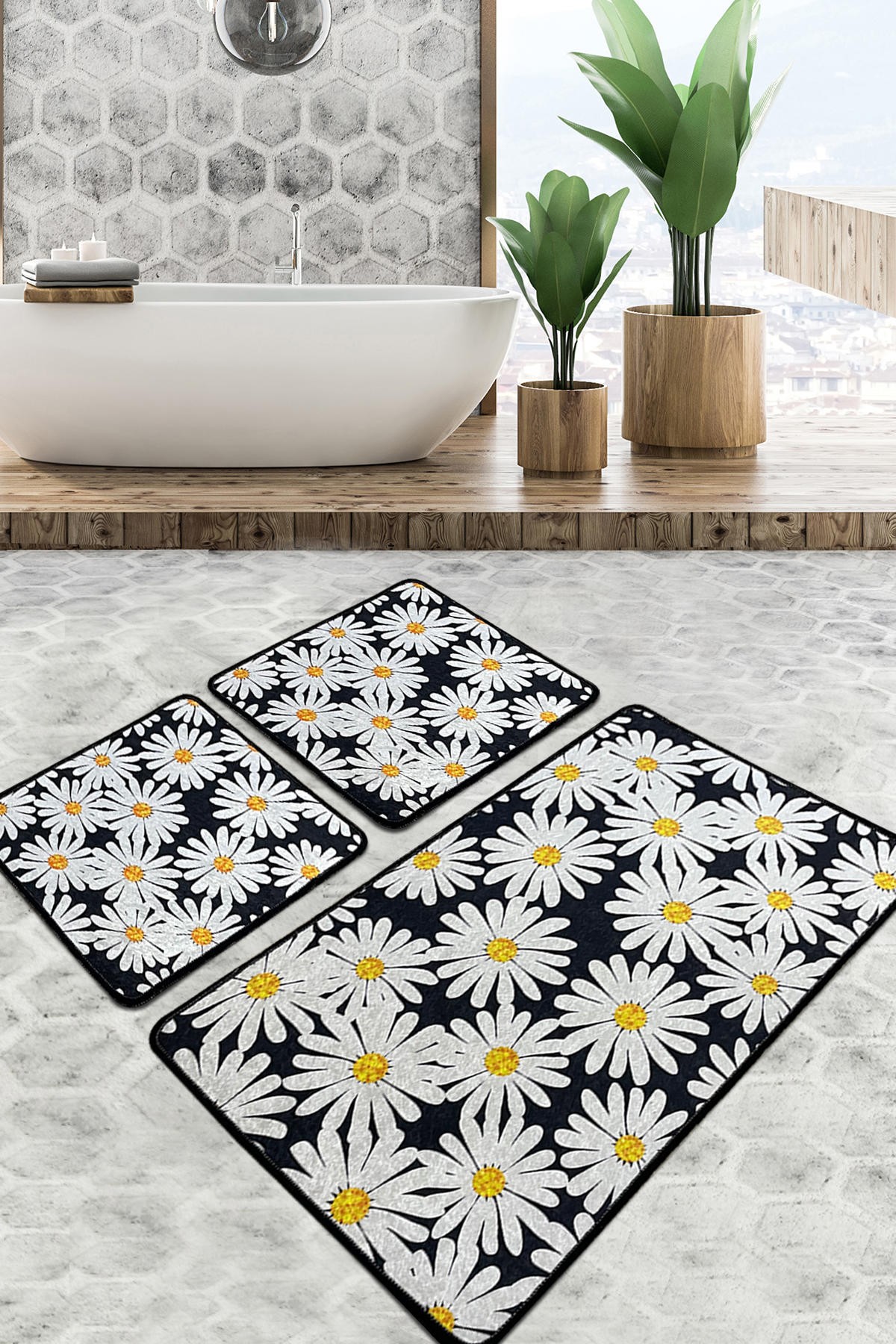 L'essentiel Maison Сет од 3 килими за бања Шарени