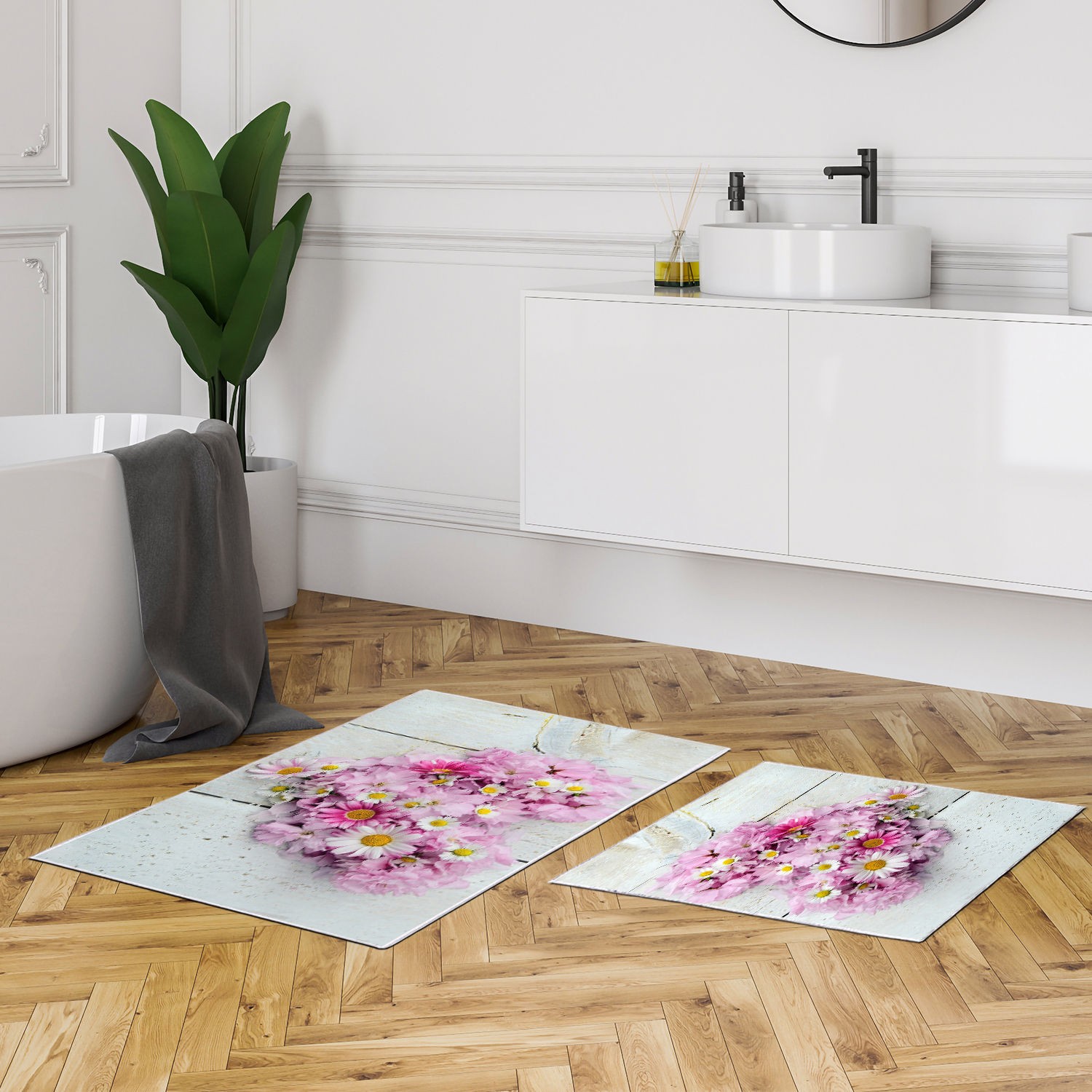 L'essentiel Maison Сет од 2 килими за бања Шарени