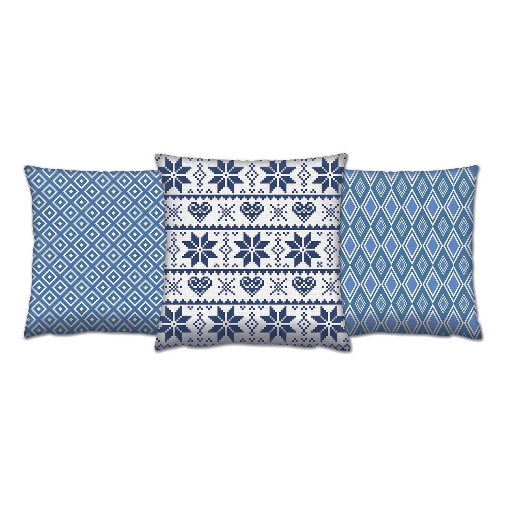 Комплет од 3 перници Aberto Design 43x43cm Шарени