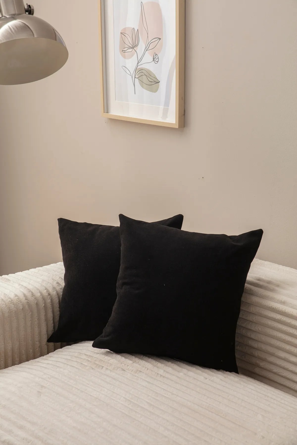 Комплет од 2 навлаки за перници Aberto Design 43x43cm црна