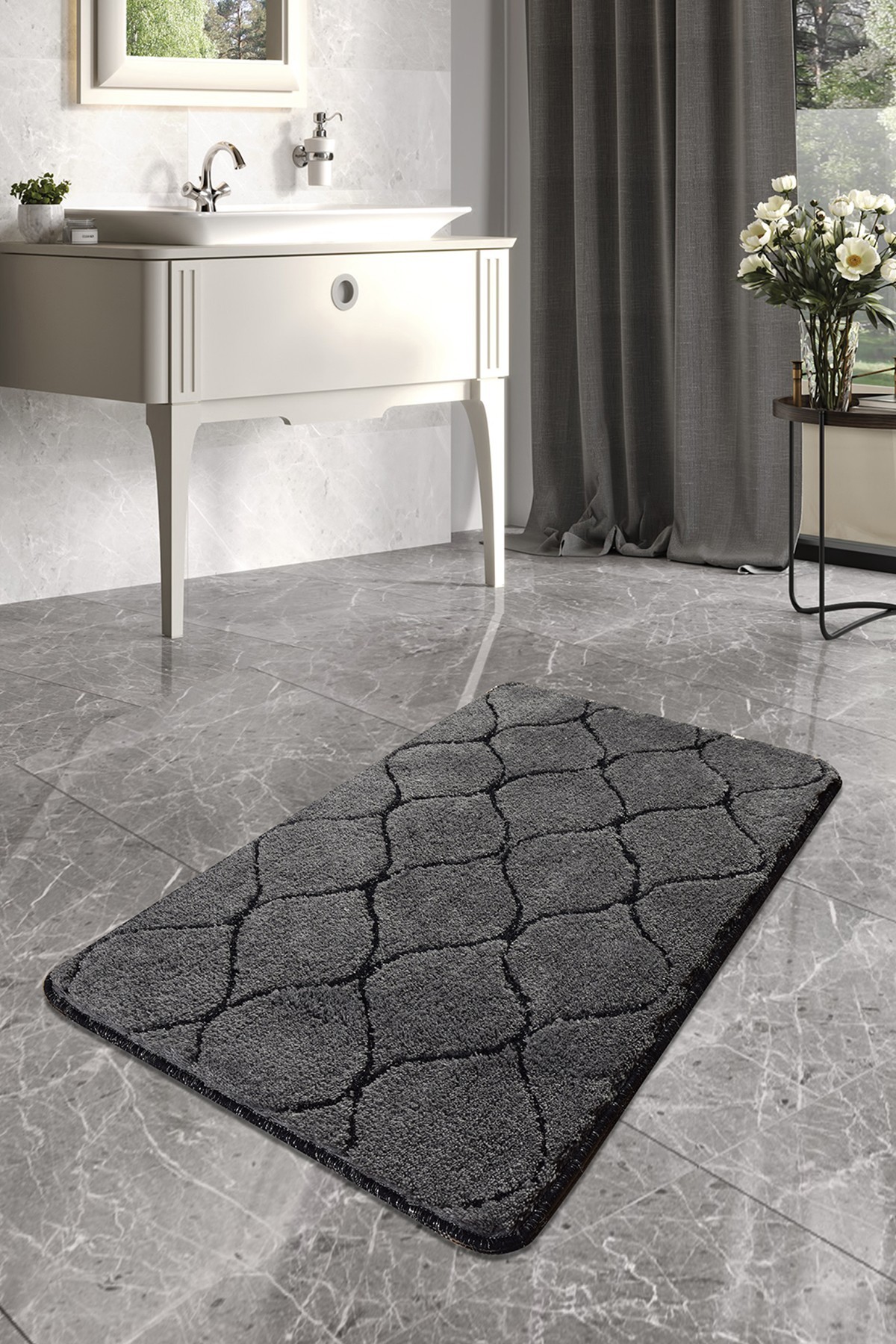 Килим за бања L'essentiel Maison 70x120cm Антрацит