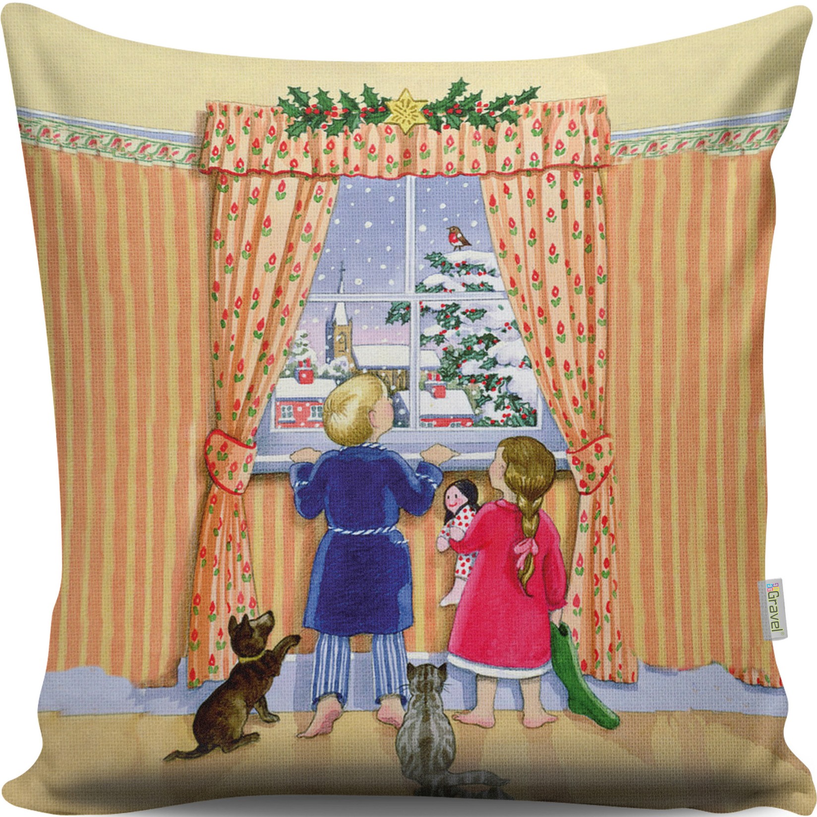 Перница Аберто Дизајн 43x43 см во боја