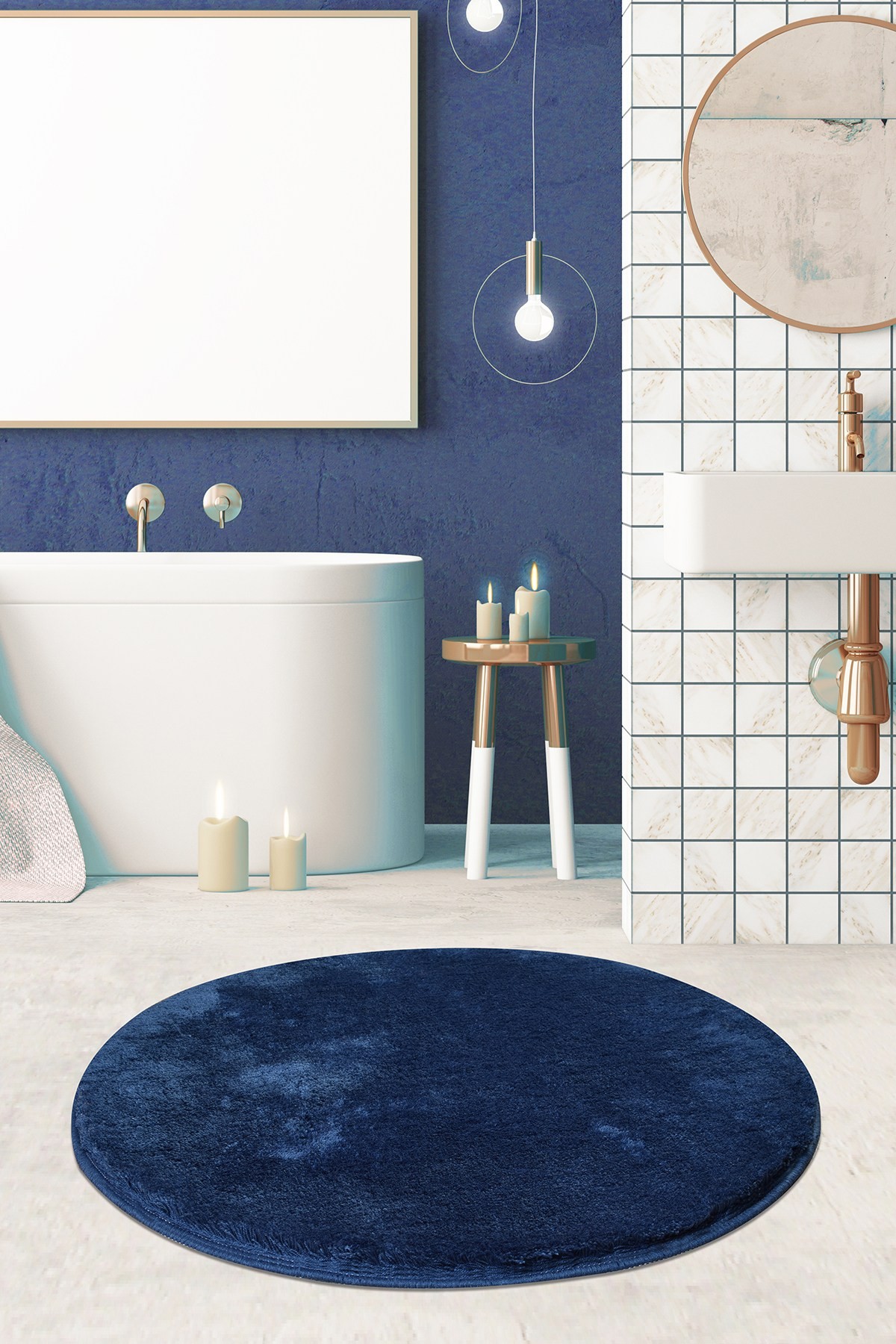 Простирка за бања L'essentiel Maison 90cm Сина