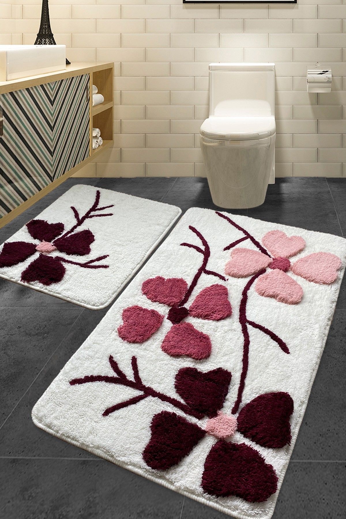 L'essentiel Maison Сет од 2 килими за бања Шарени