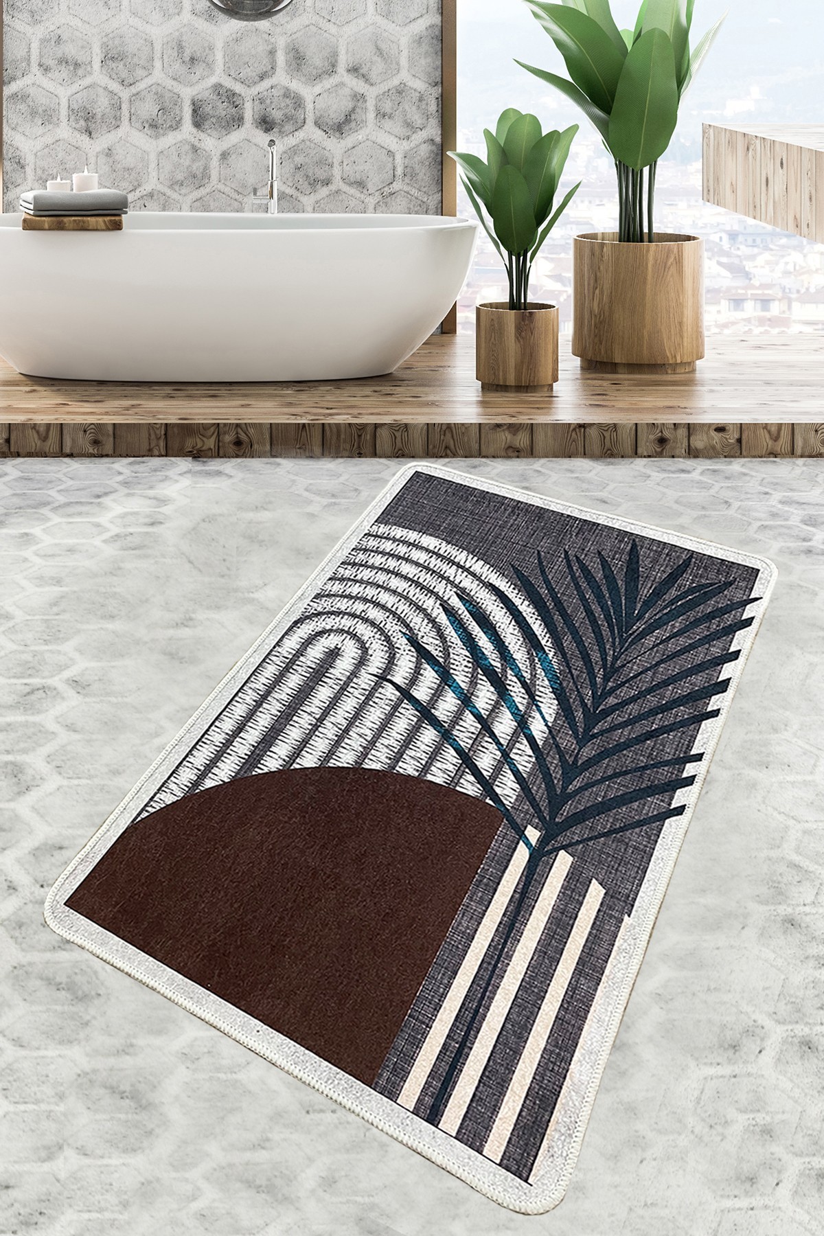 Простирка за бања L'essentiel Maison 70x120cm Шарена