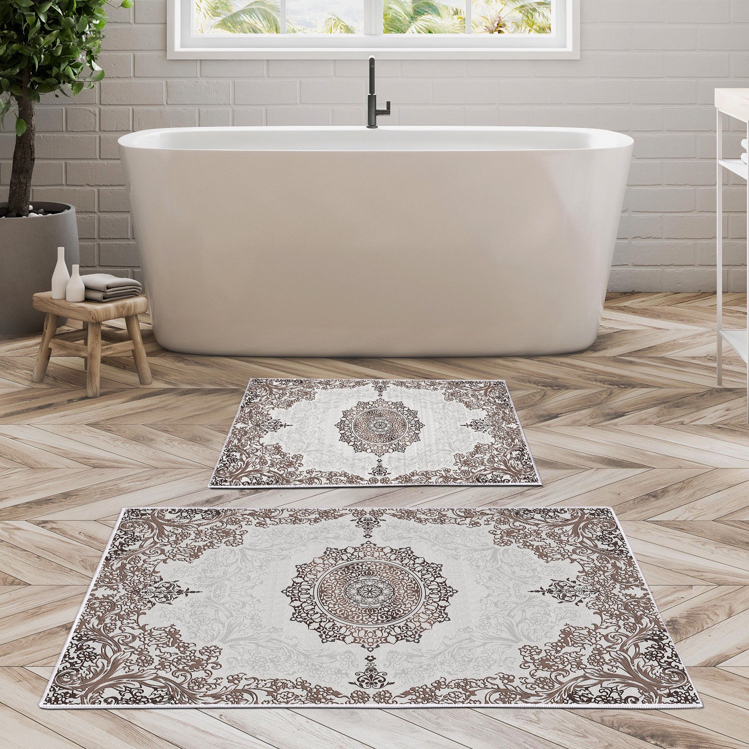 L'essentiel Maison Сет од 2 килими за бања Шарени