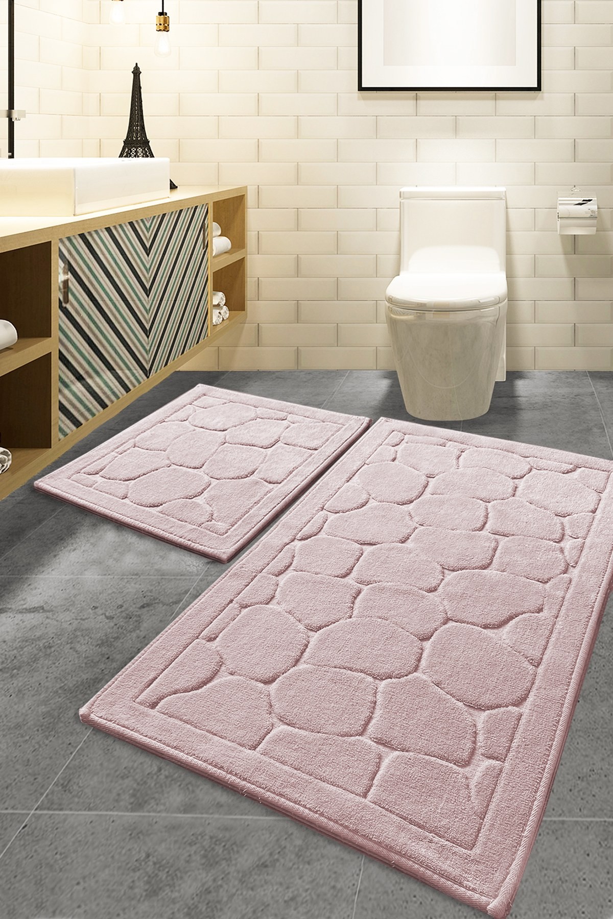 L'essentiel Maison Сет од 2 килими за бања Шарени