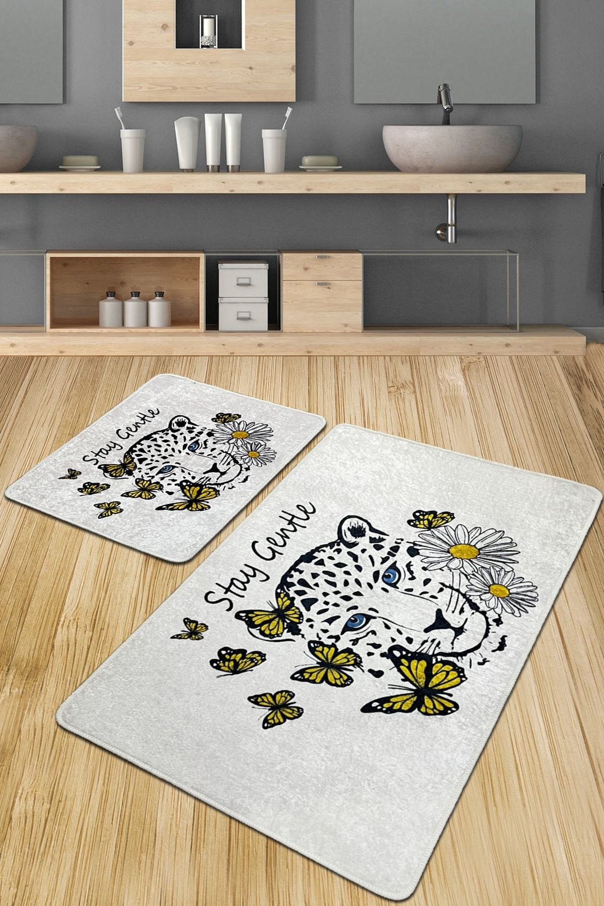 L'essentiel Maison Сет од 2 килими за бања Шарени