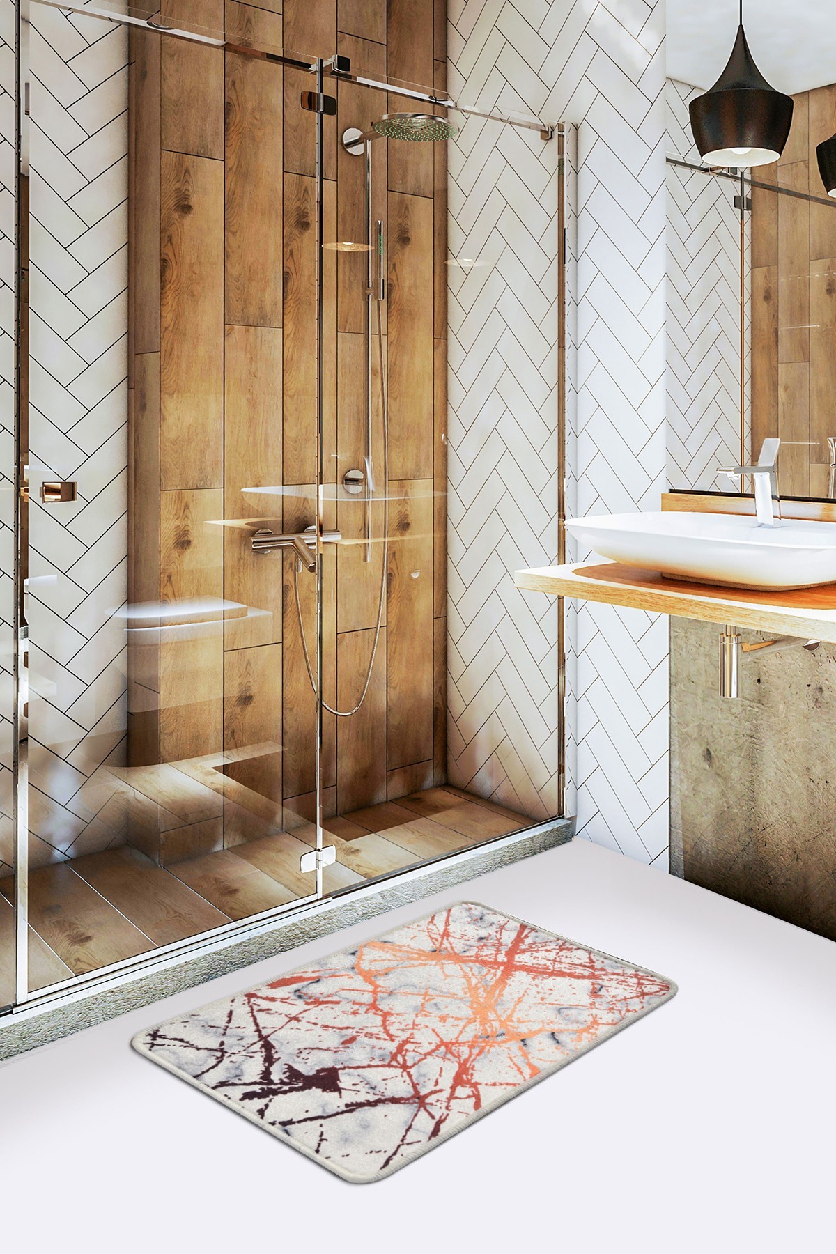 L'essentiel Maison тепих за бања 40x60cm Шарена