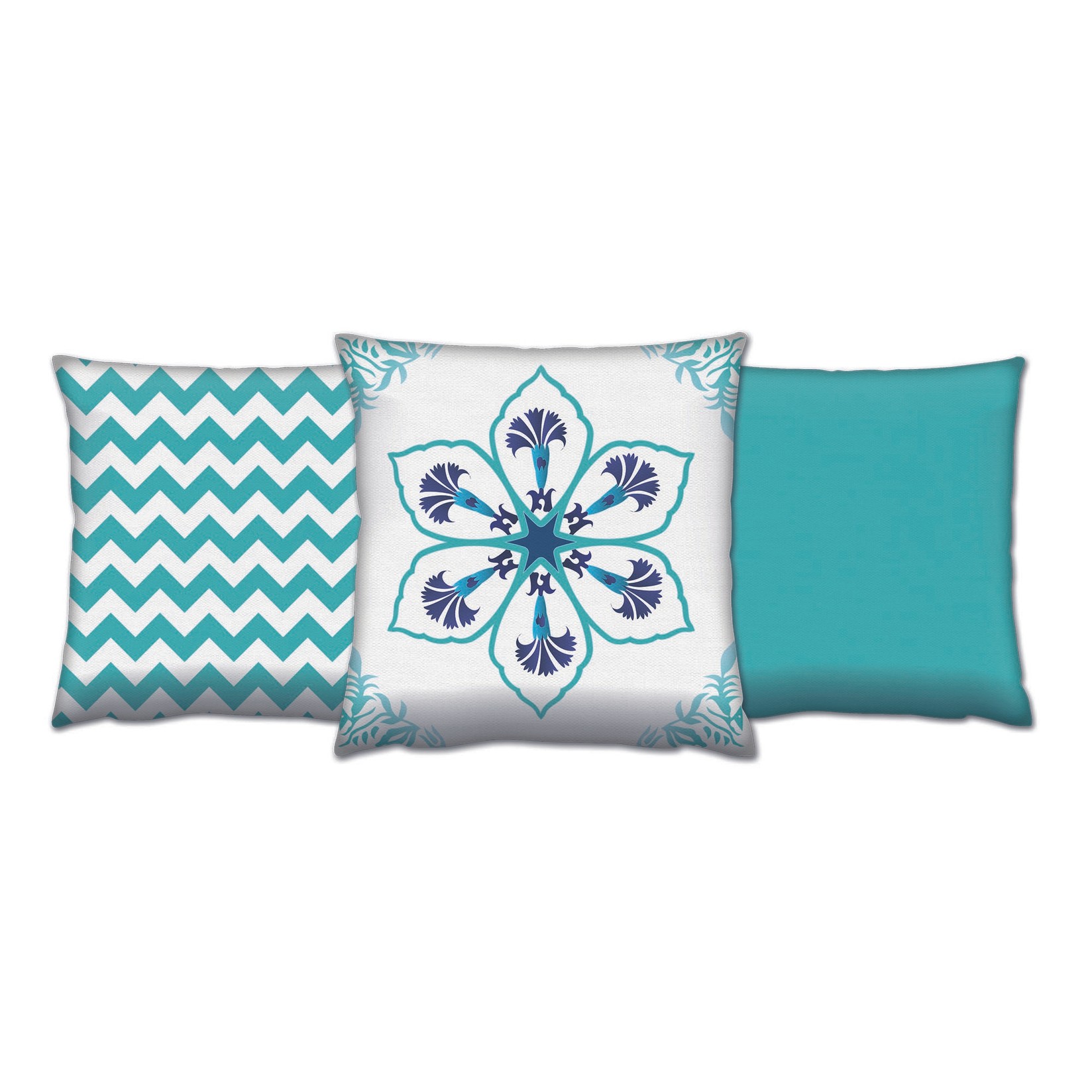 Комплет од 3 перници Aberto Design 43x43cm Шарени