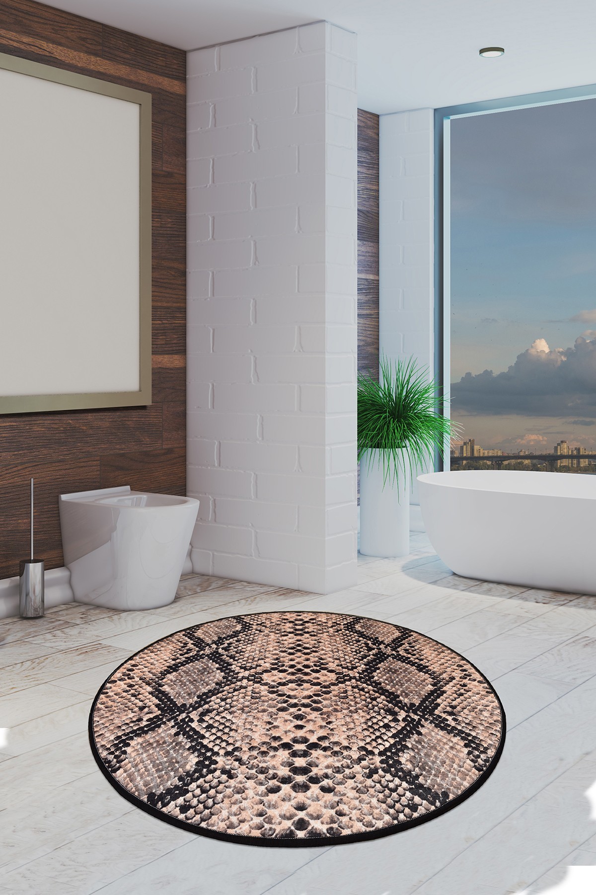 L'essentiel Maison тепих за бања 140cm Шарена