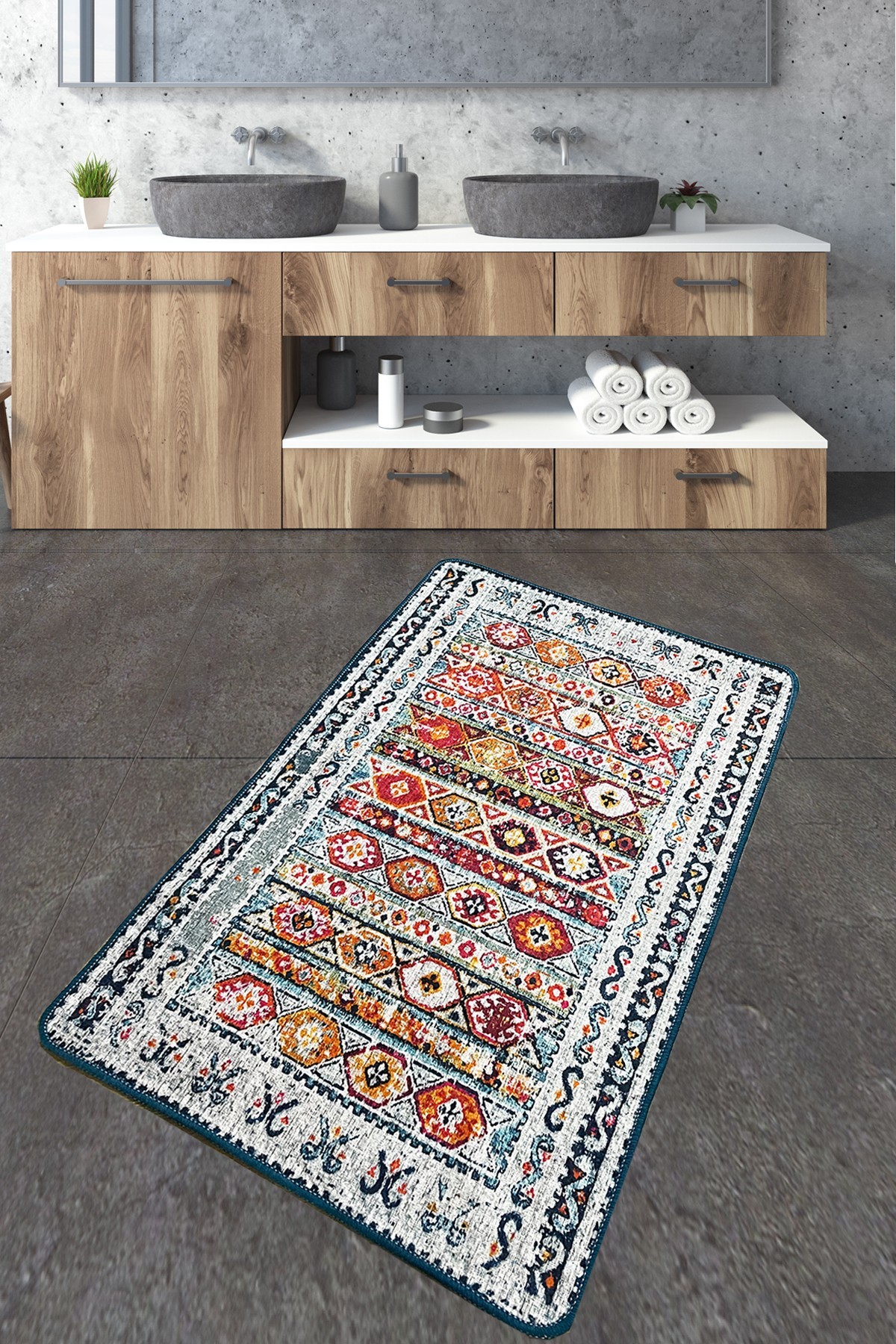 Простирка за бања L'essentiel Maison 70x120cm Шарена