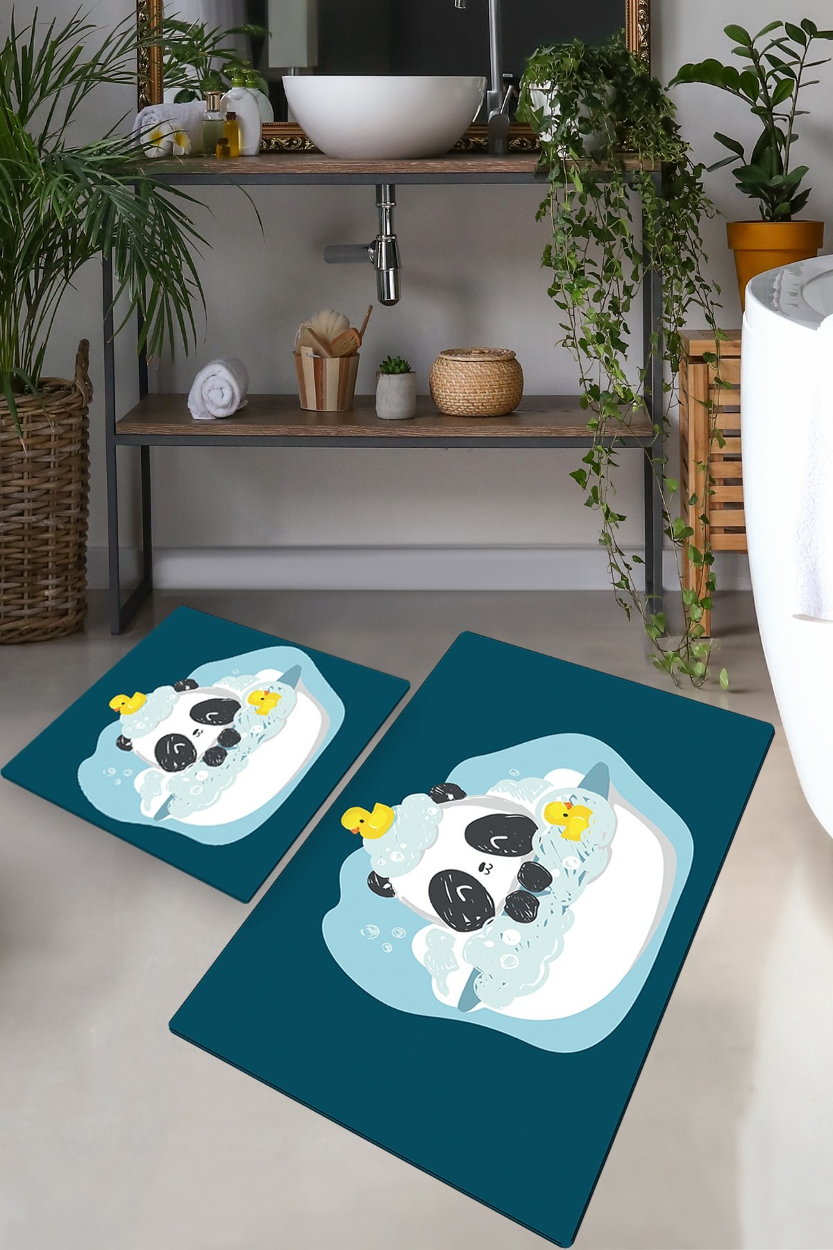 L'essentiel Maison Сет од 2 килими за бања Шарени