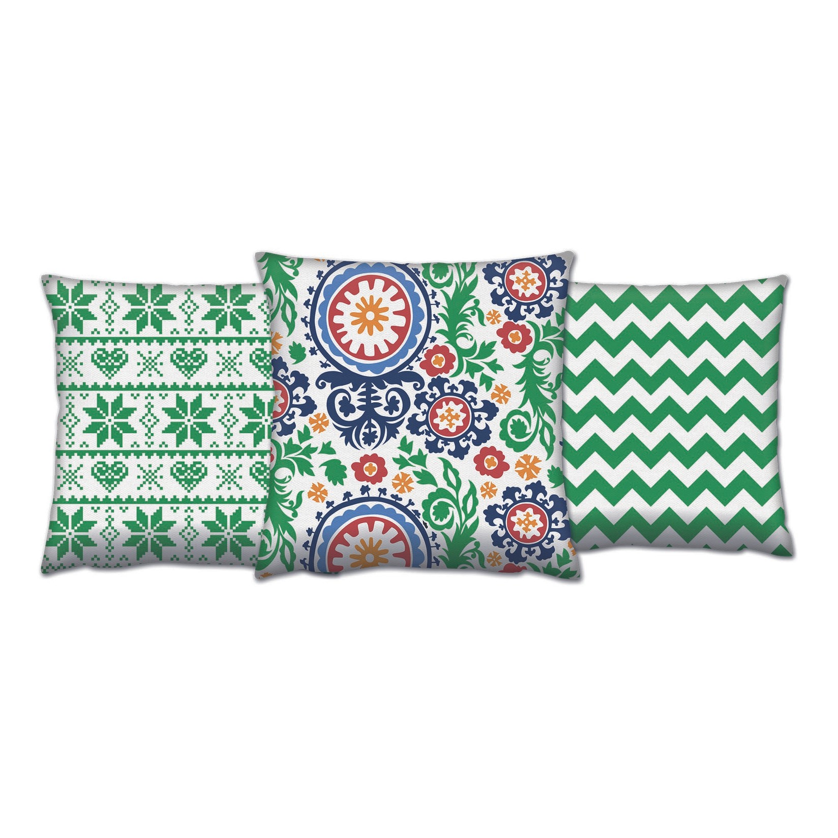 Комплет од 3 перници Aberto Design 43x43cm Шарени