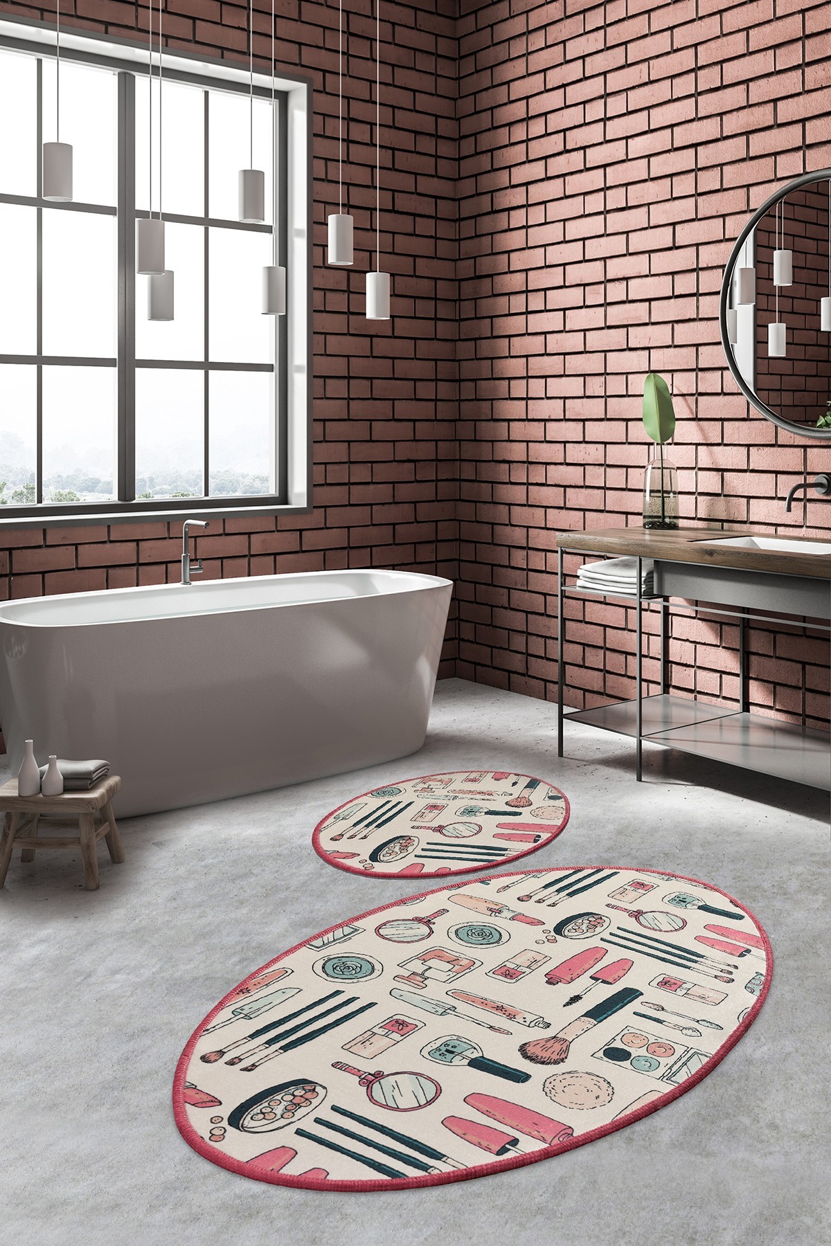 L'essentiel Maison Сет од 2 килими за бања Шарени