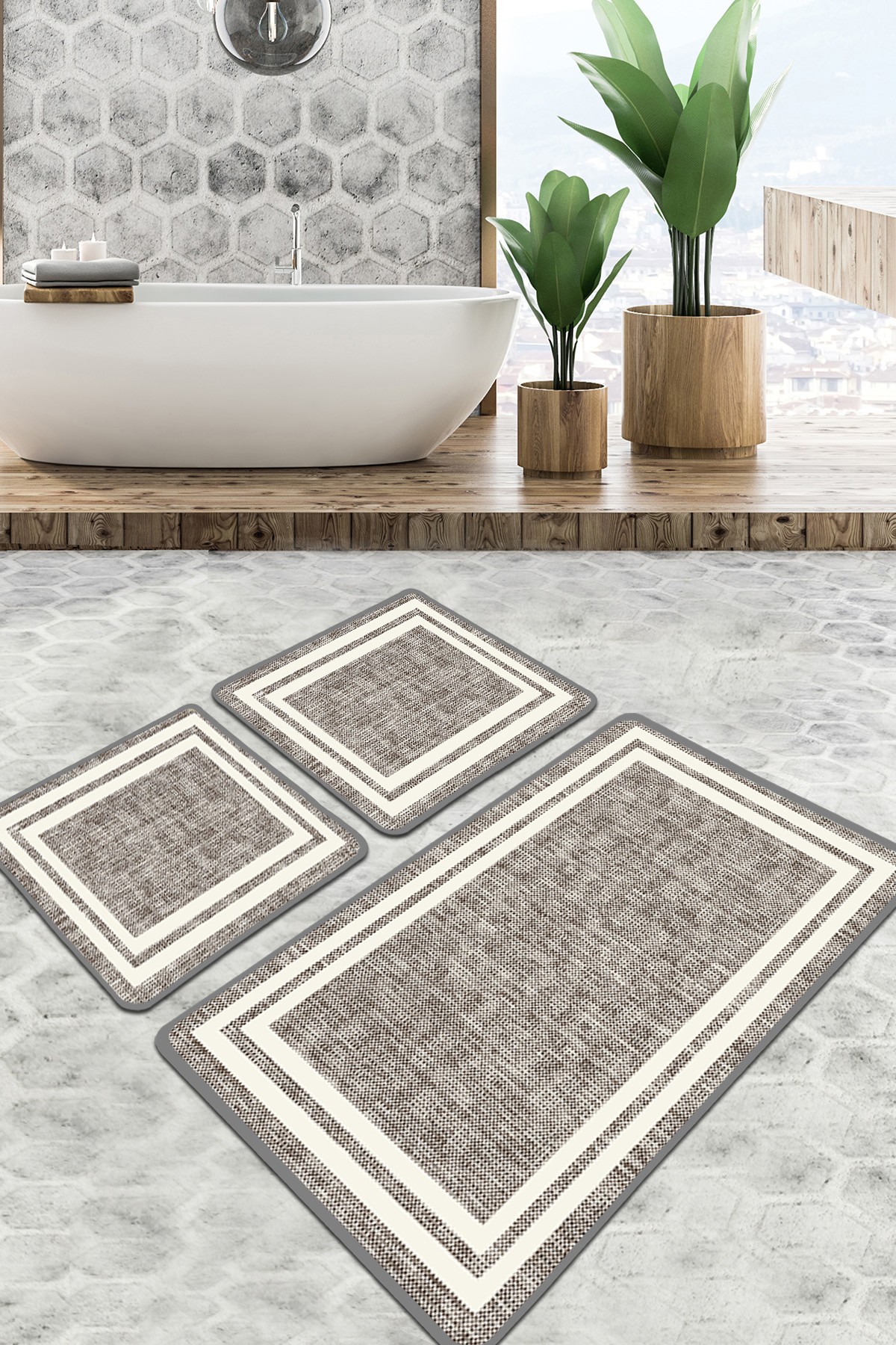 L'essentiel Maison Сет од 2 килими за бања Шарени