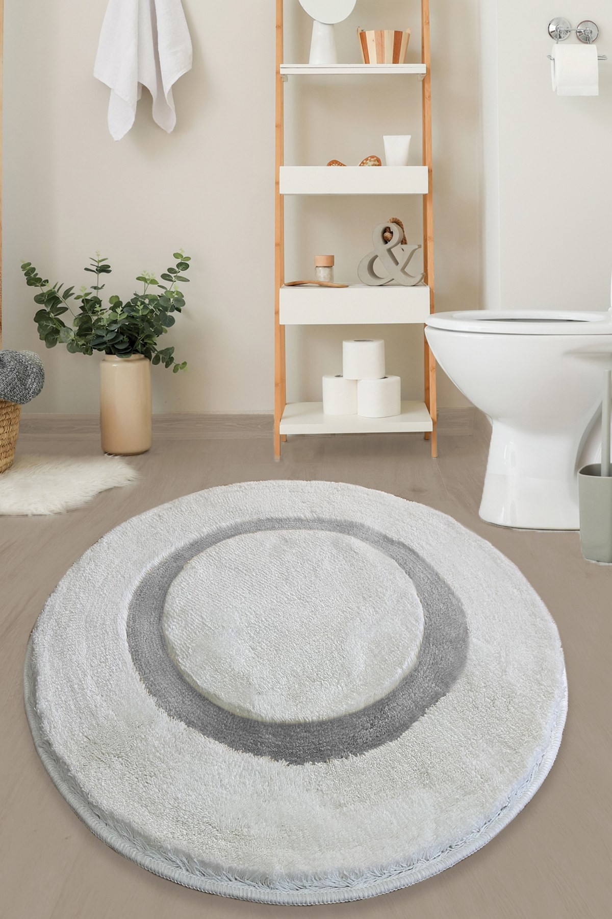 Простирка за бања L'essentiel Maison 90cm сива боја