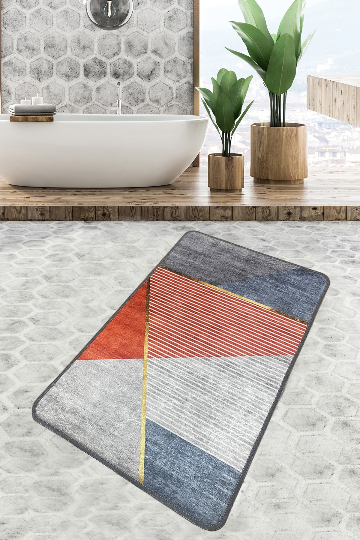 Простирка за бања L'essentiel Maison 70x120cm Шарена