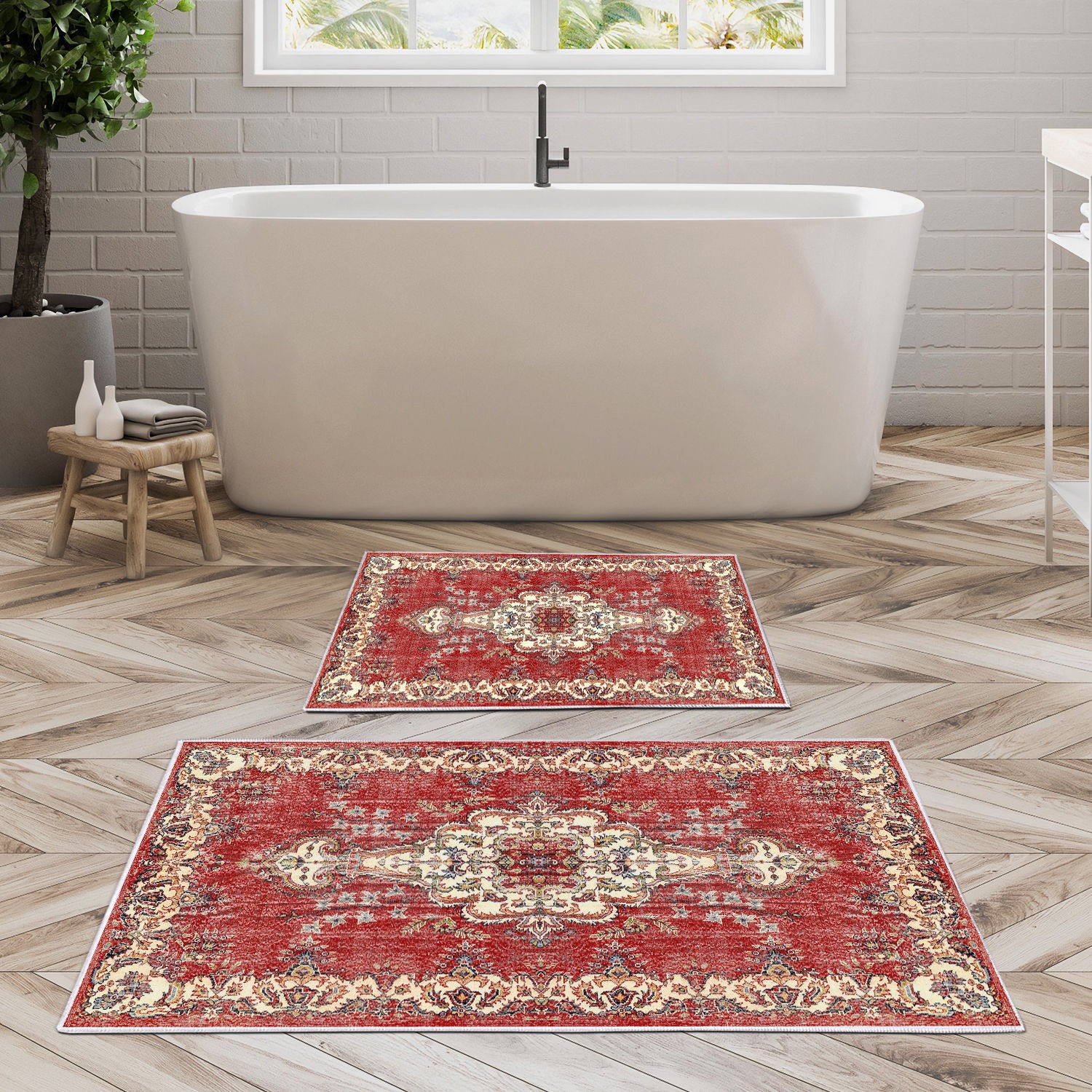 L'essentiel Maison Сет од 2 килими за бања Шарени