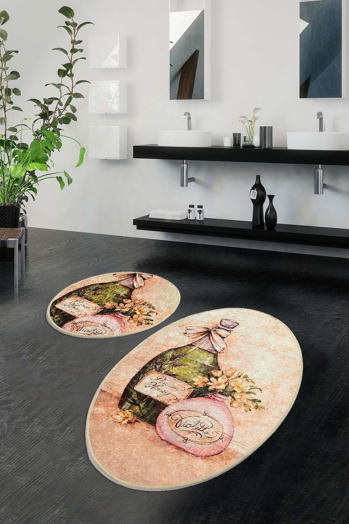 L'essentiel Maison Сет од 2 килими за бања Шарени