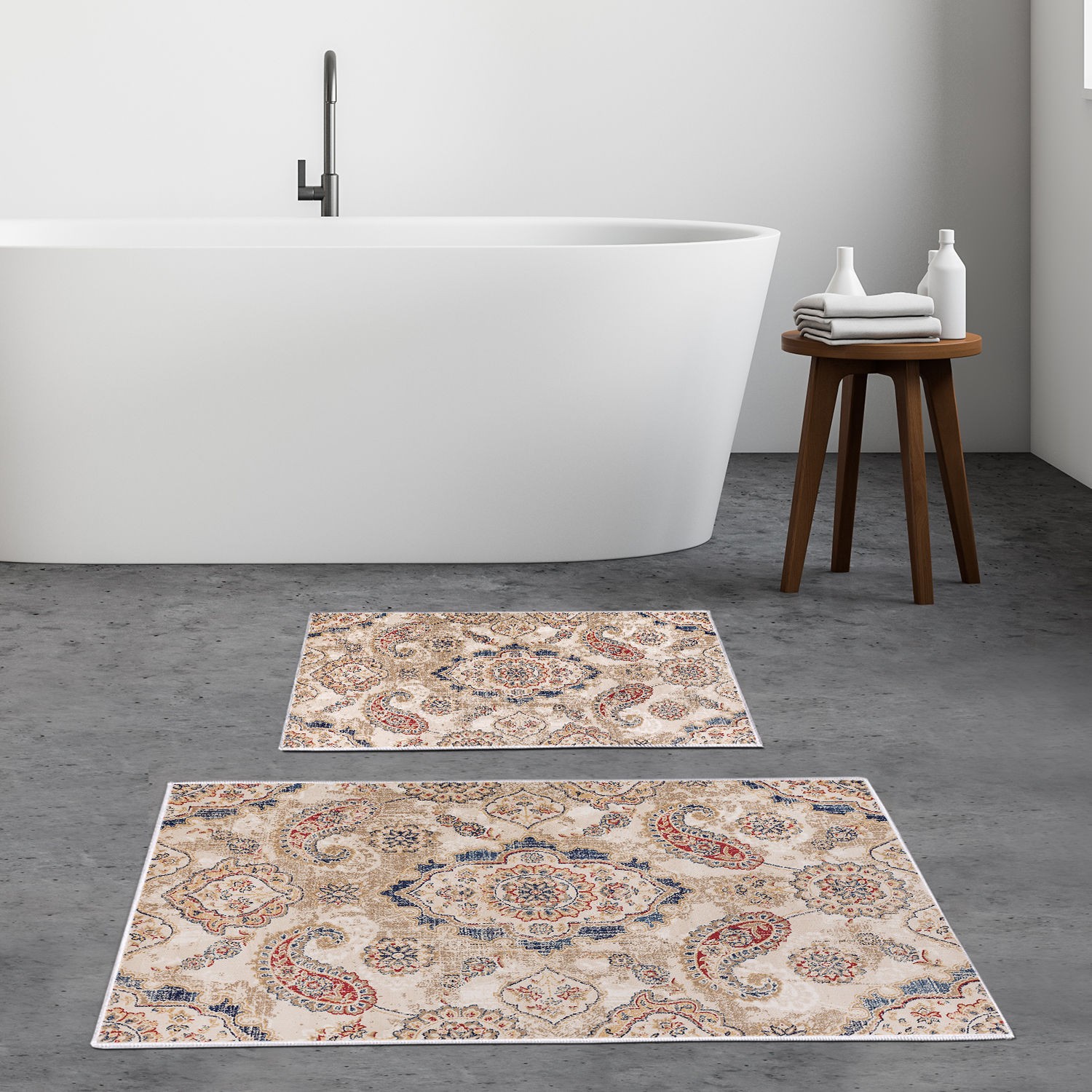 L'essentiel Maison Сет од 2 килими за бања Шарени