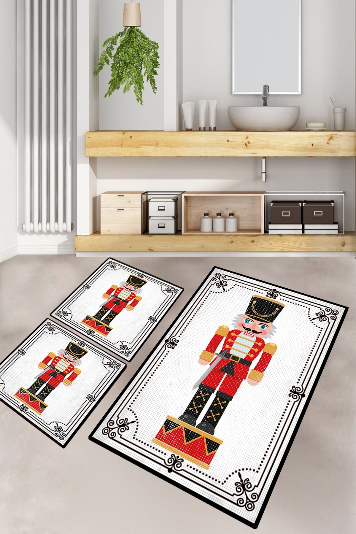 L'essentiel Maison Сет од 3 килими за бања Шарени