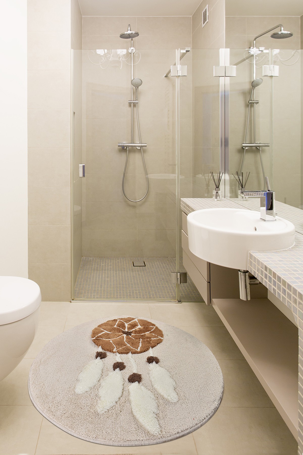 Простирка за бања L'essentiel Maison 90cm Шарена