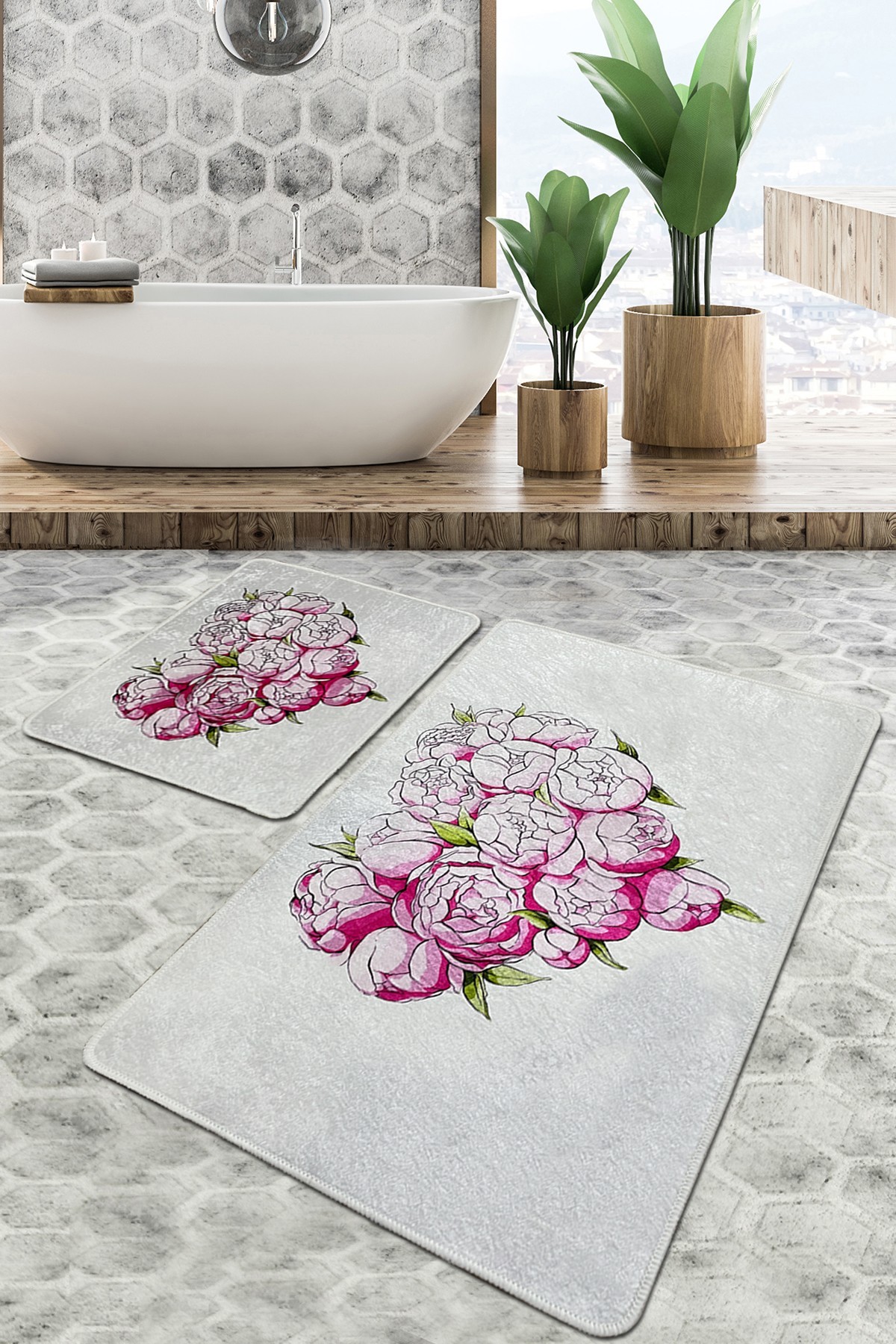 L'essentiel Maison Сет од 2 килими за бања Шарени