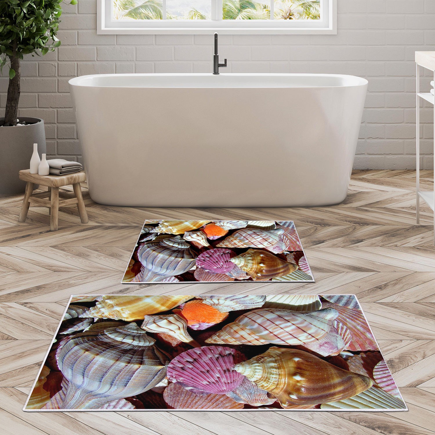 L'essentiel Maison Сет од 2 килими за бања Шарени